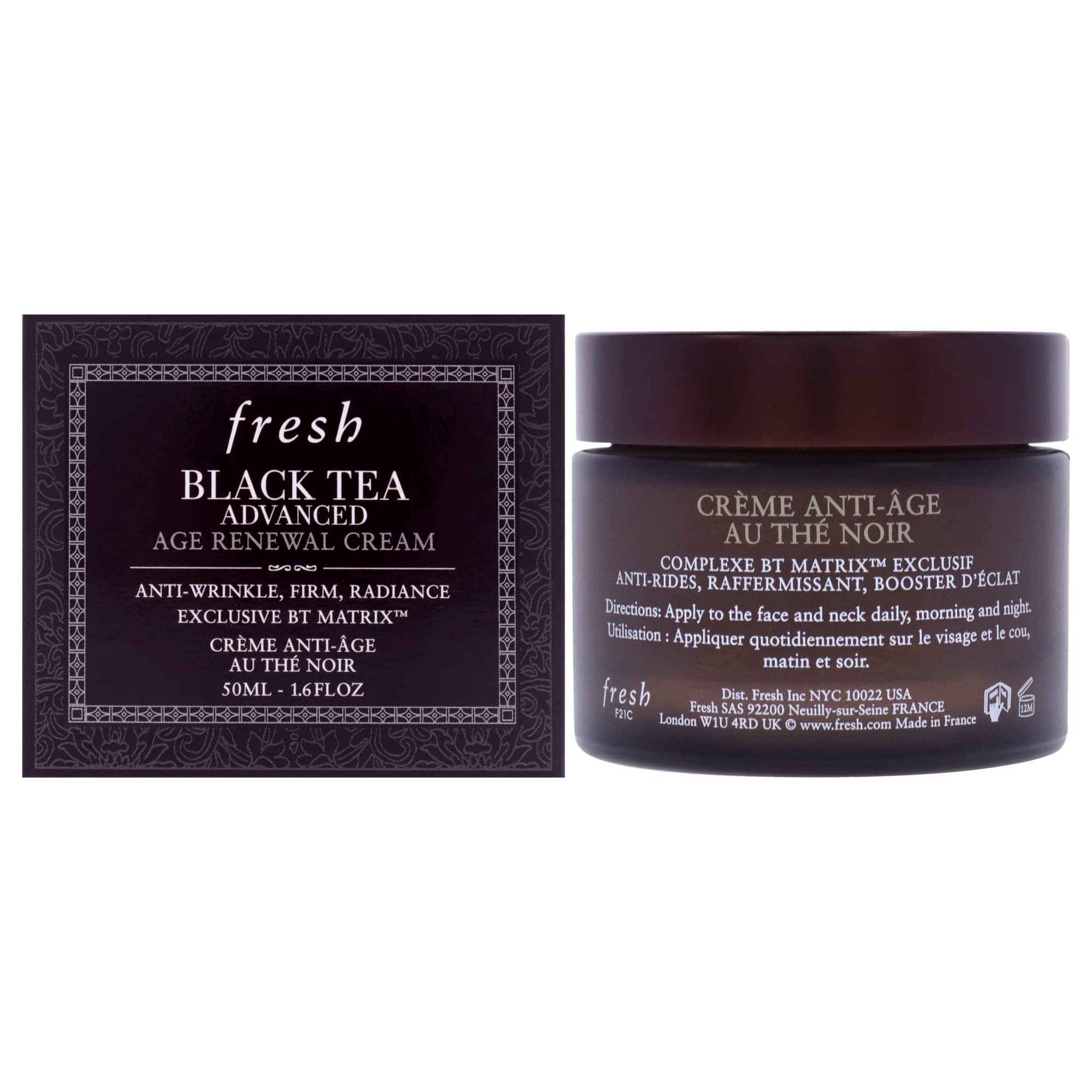 Foto 2 pulgar | Cream Fresh Black Tea Advanced Age Renewal, 50 Ml, Para Mujeres - Venta Internacional.