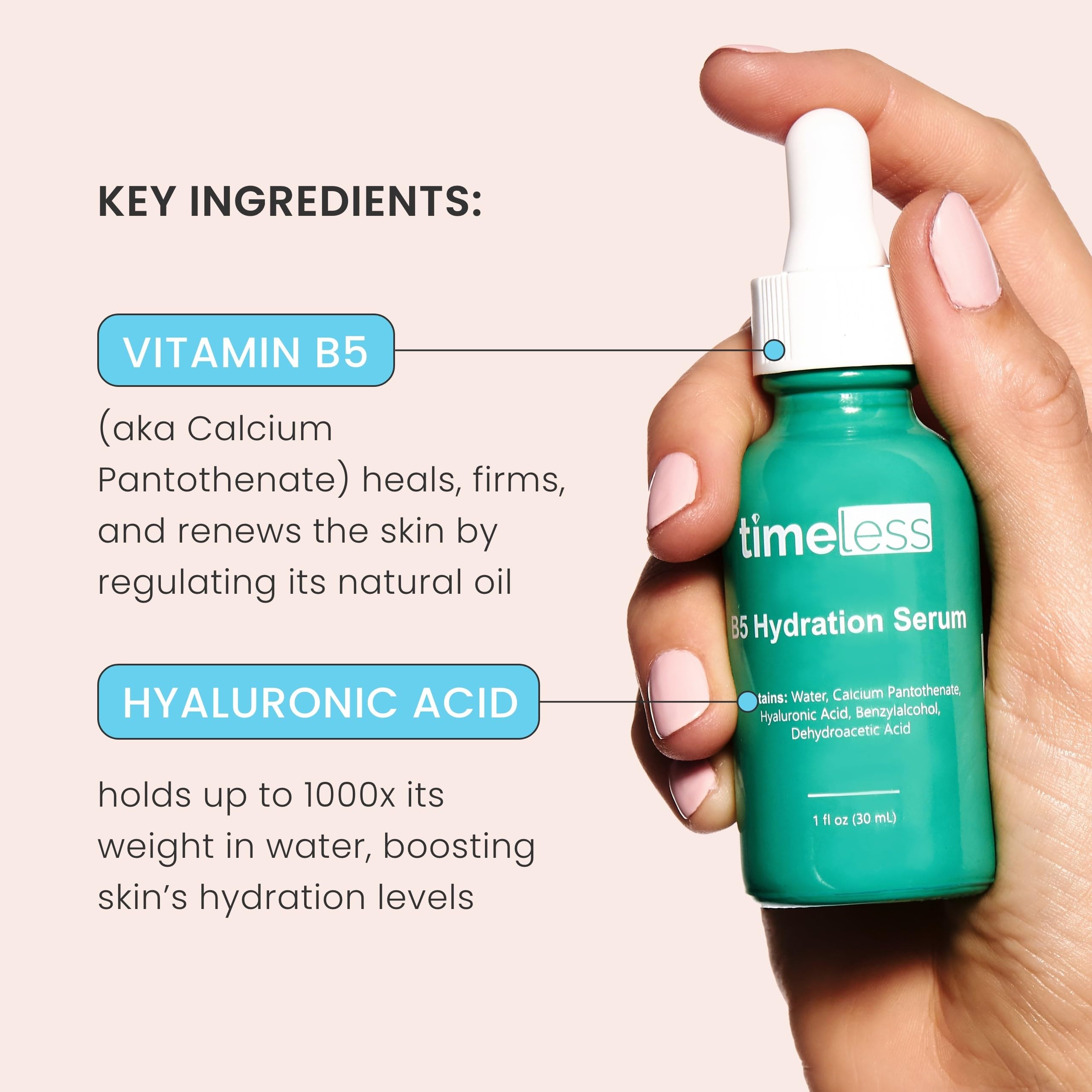 Foto 5 pulgar | Sérum Hidratante Timeless Skin Care Con Vitamina B5, 30 Ml - Venta Internacional.