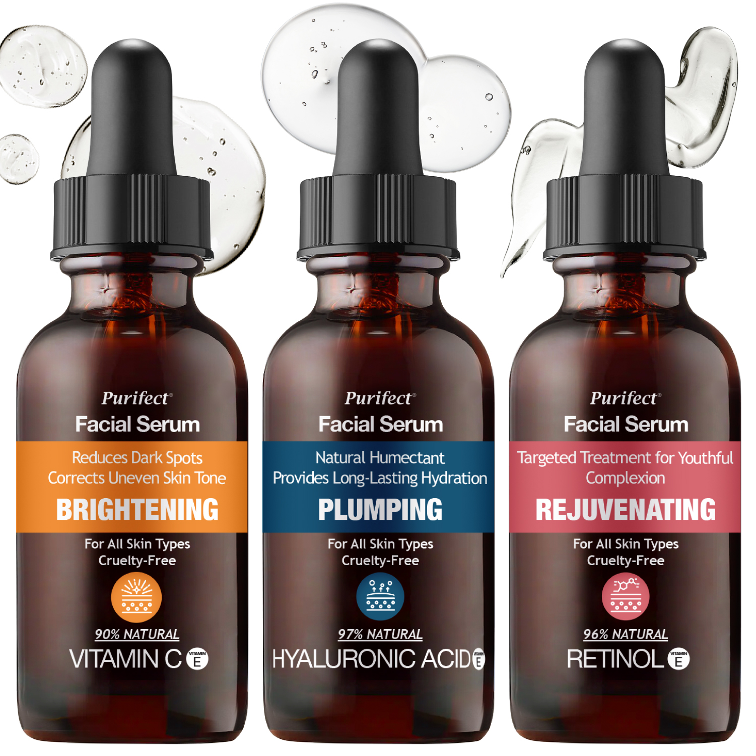 Serum Purifect Trio Con Vitamina C, 30 Ml, Retinol Y Ácido Hialurónico - Venta Internacional.
