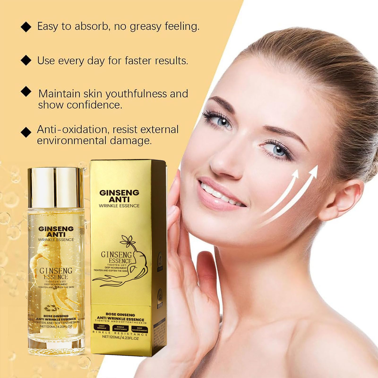 Foto 3 pulgar | Serum Essence Ginseng, Antiarrugas, Hidratante, 120 Ml, Para Toda La Piel - Venta Internacional.