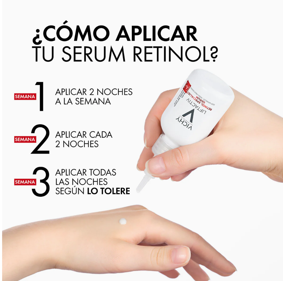 Foto 5 pulgar | Vichy Liftactiv Retinol Serum Facial 30ml | Antiedad, Arrugas Profundas, Renovación Celular Noche