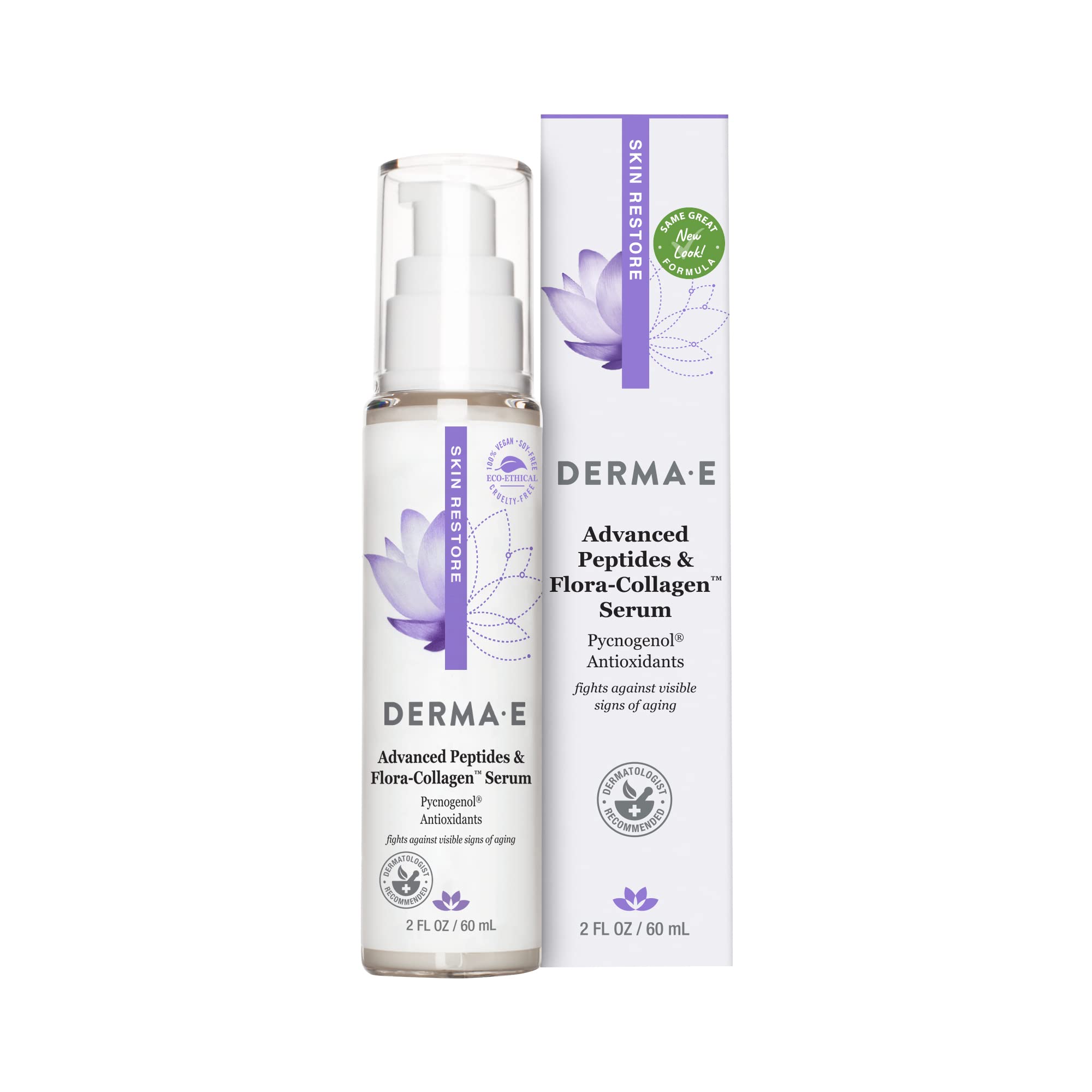 Serum Derma E Con Péptidos Avanzados Y Colágeno Vegetal Vegano, 60 Ml - Venta Internacional.