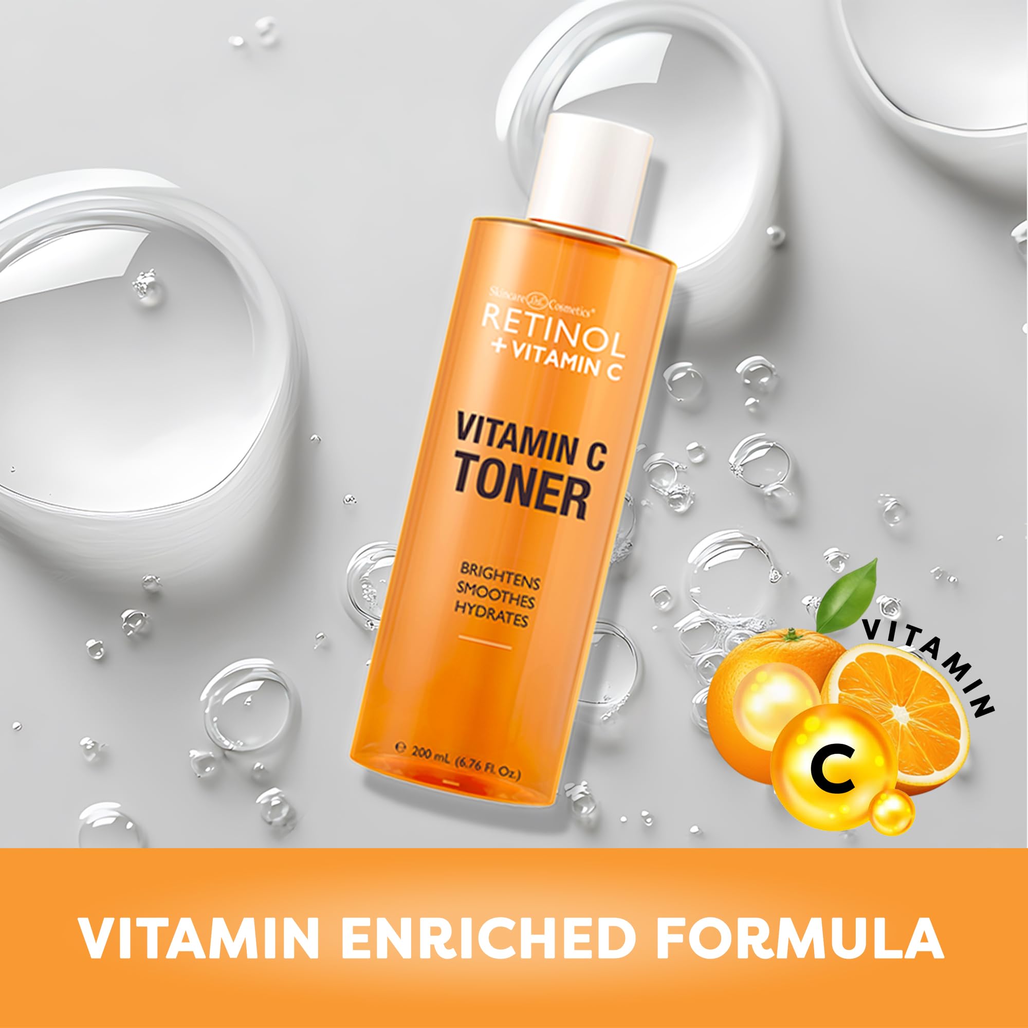 Foto 6 | Tónico Facial Con Retinol Y Vitamina C, Iluminador Y Antienvejecimiento, 200 Ml - Venta Internacional.