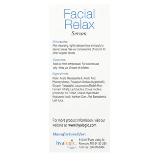 Foto 3 | Sérum Facial Relax Hyalogic Con Ácido Hialurónico Y Argirelina - Venta Internacional.