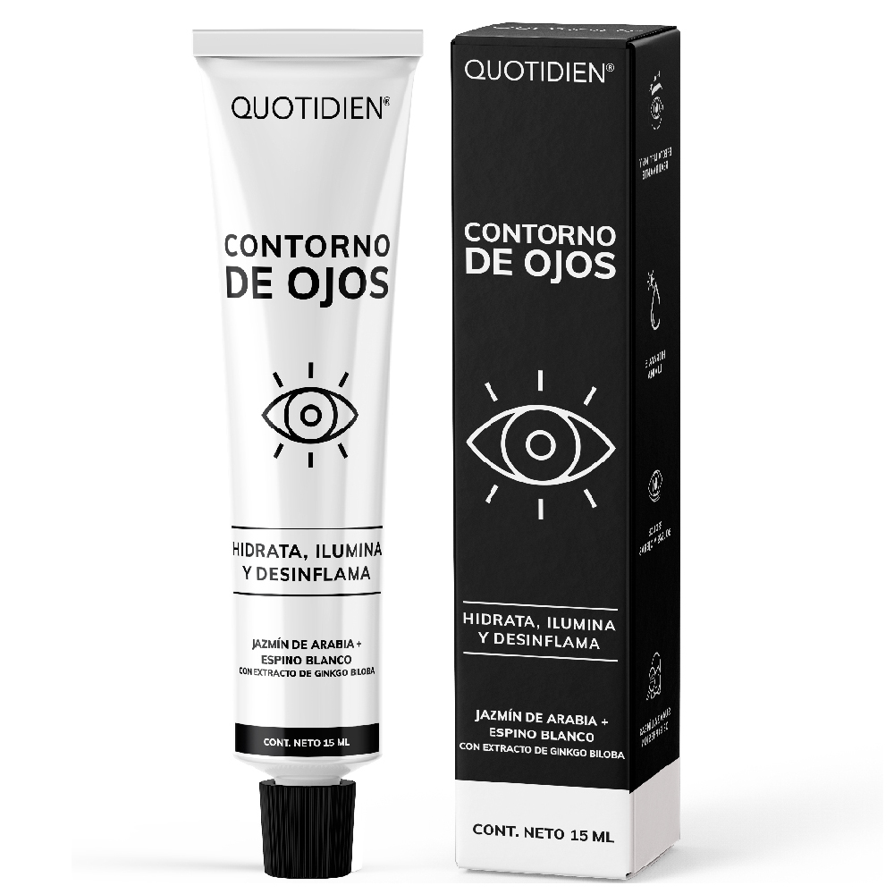 Foto 2 pulgar | Crema Facial para Contorno de Ojos Quotidien con Extracto de Ginko Biloba 15 ml