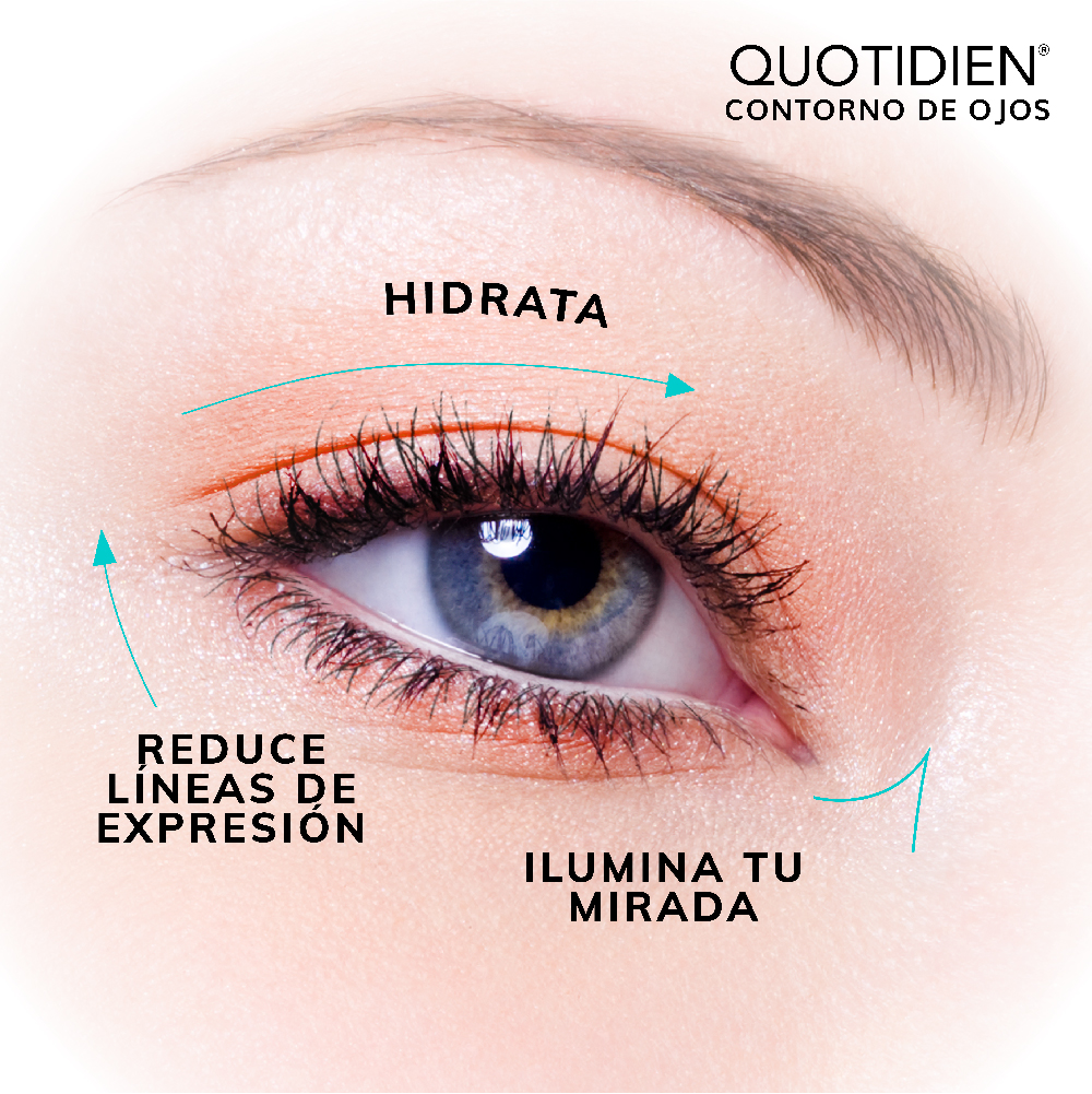 Foto 4 pulgar | Crema Facial para Contorno de Ojos Quotidien con Extracto de Ginko Biloba 15 ml