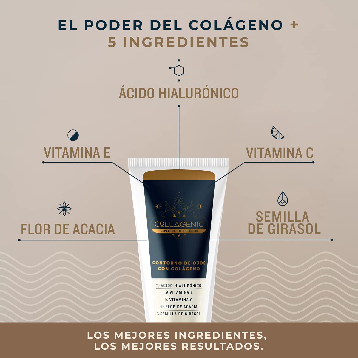Foto 3 pulgar | Crema Contorno de Ojos 25 ml Acido Hialuronico Colágeno Hidrolizado Vitamina C Vitamina E Collagenic