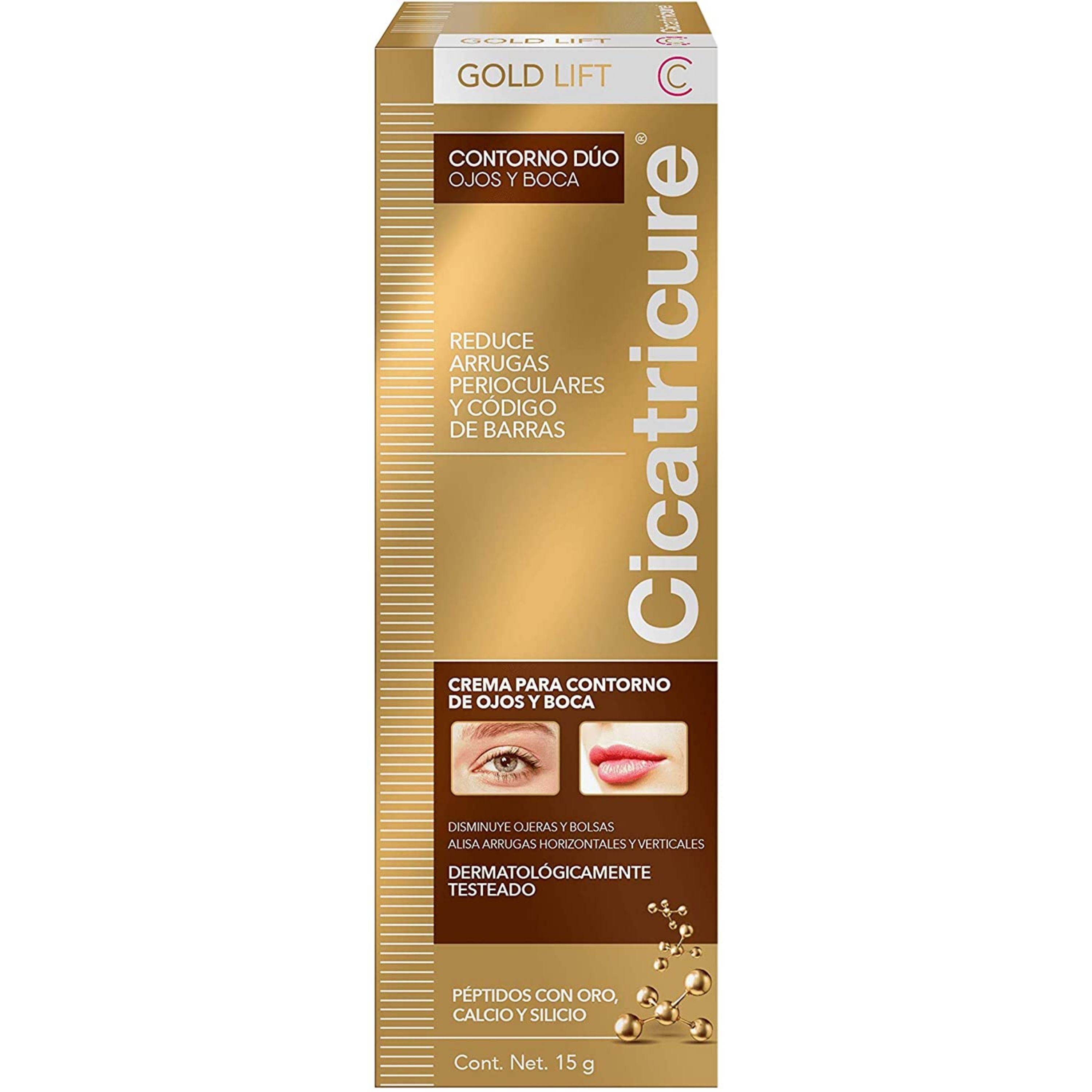 Crema Contorno de Ojos Duo Cicatricure Gold Genomma de 15 gr