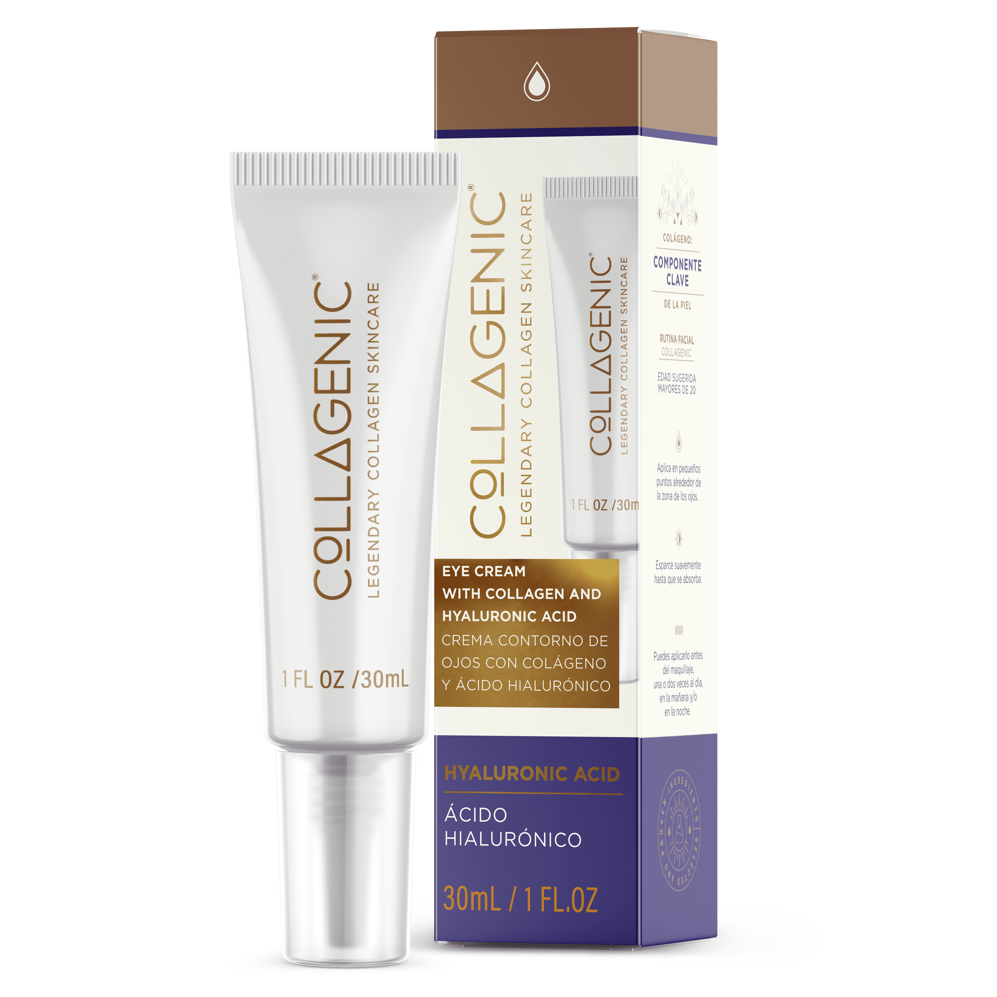 Crema Contorno De Ojos Collagenic Acido Hialuronico Colágeno 30 ml