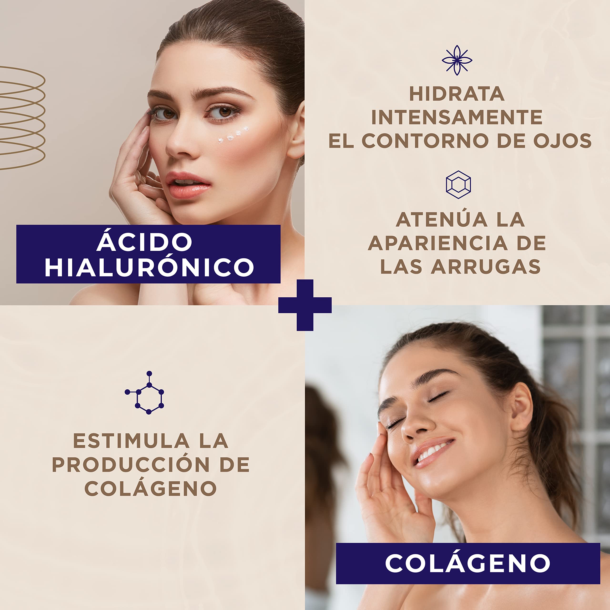 Foto 3 | Crema Contorno De Ojos Collagenic Acido Hialuronico Colágeno 30 ml