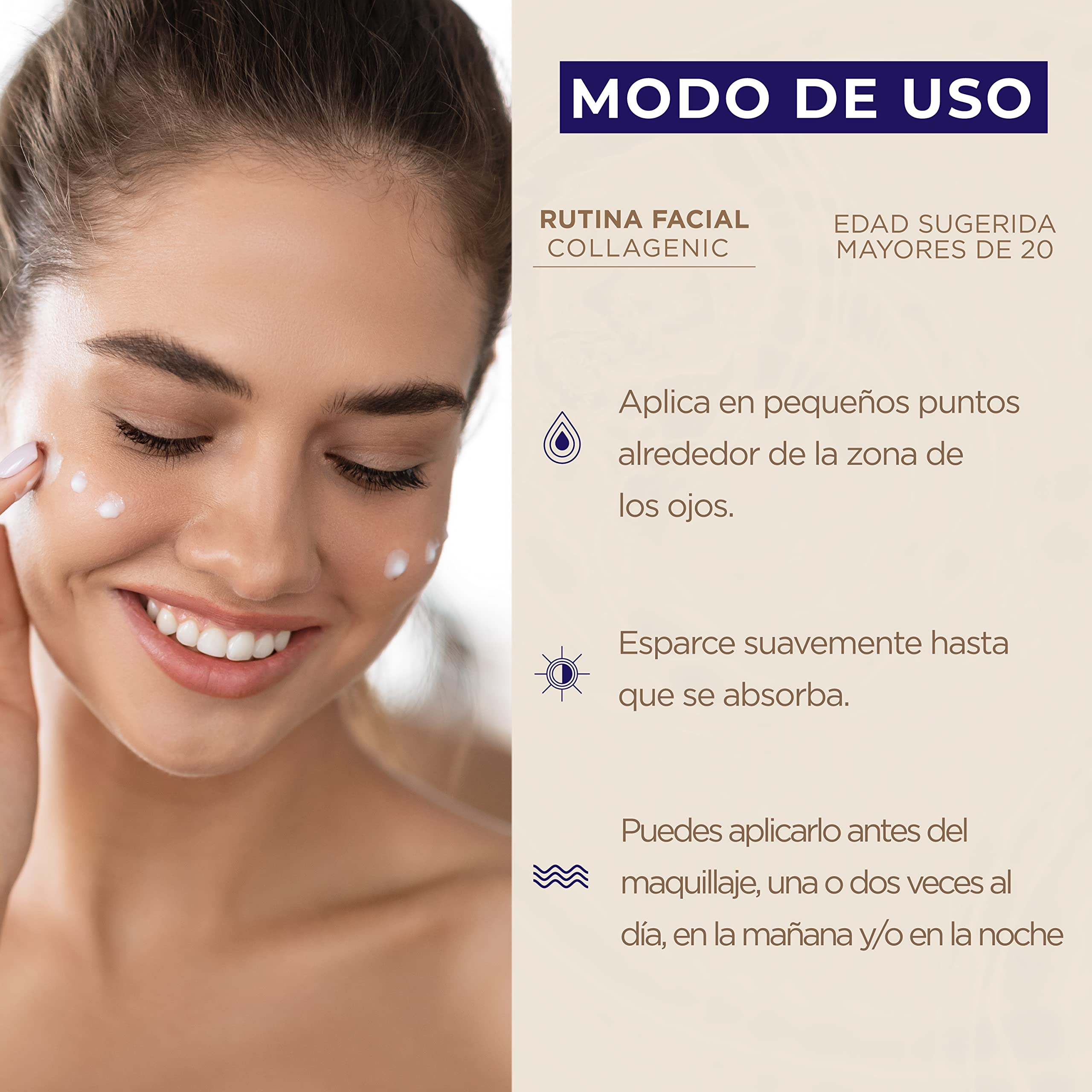 Foto 5 | Crema Contorno De Ojos Collagenic Acido Hialuronico Colágeno 30 ml