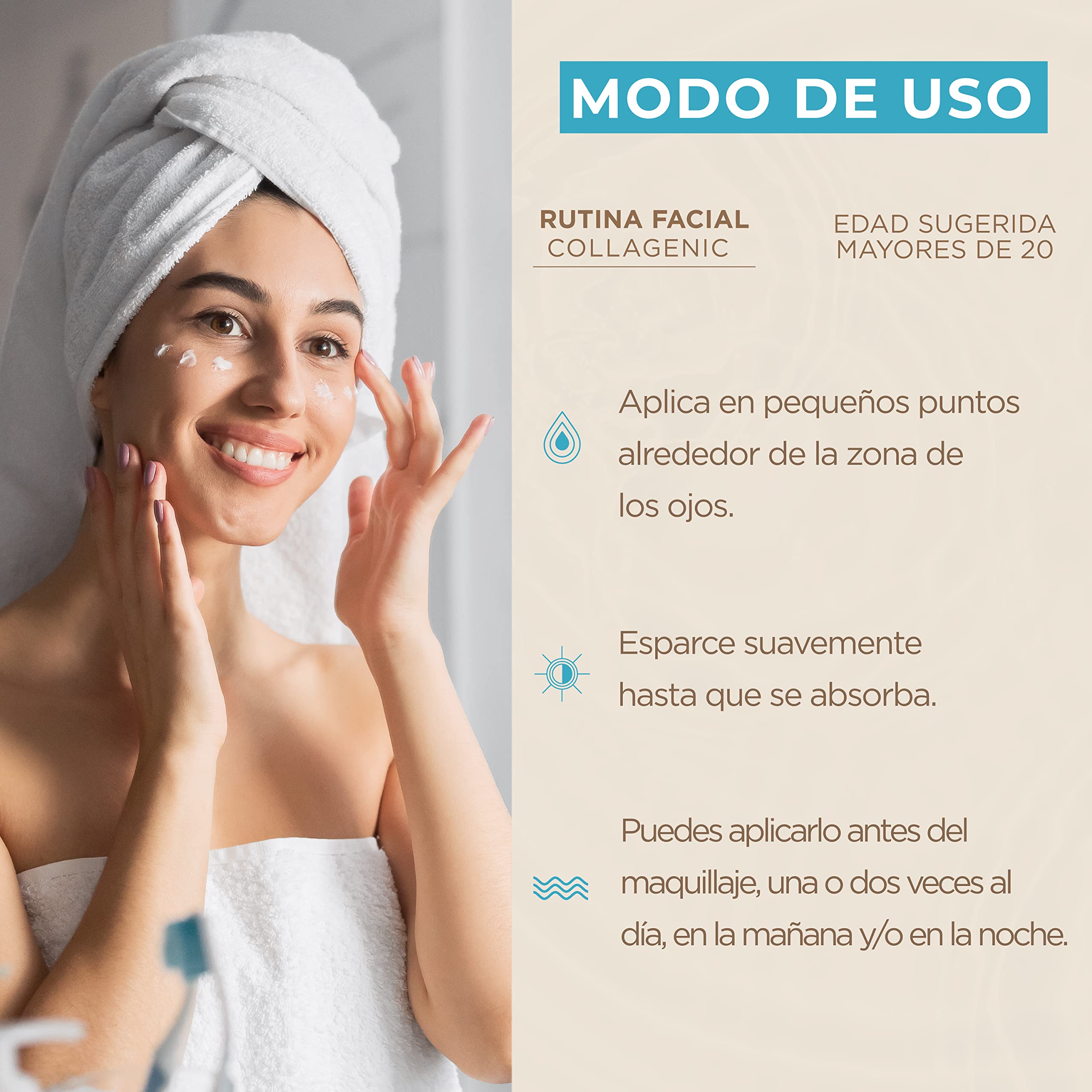 Foto 6 pulgar | Contorno De Ojos Y Labios Collagenic Crema Vitamina E Colageno 30 Ml