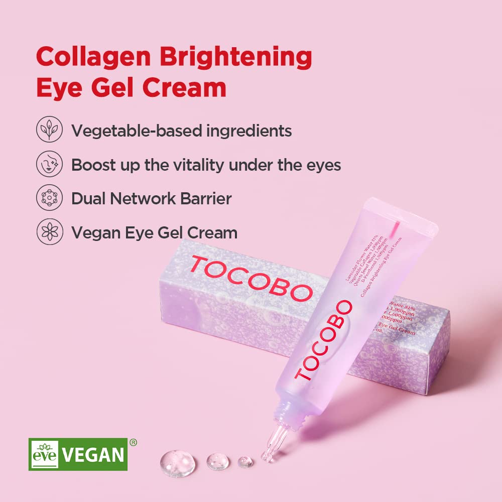 Foto 3 pulgar | Crema en Gel para Ojos Tocobo Colágeno Iluminadora con Agua de Cuarzo - Venta Internacional