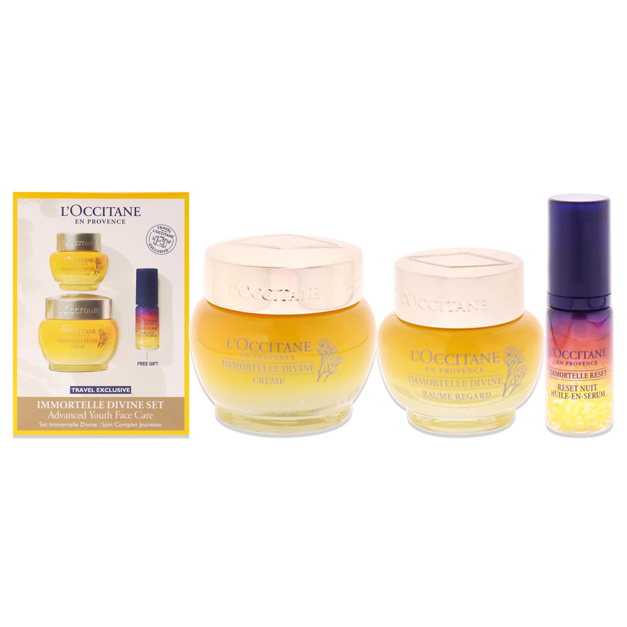 Foto 2 pulgar | Set L'occitane Immortelle Divine Advance Youth Face Care Unisex 3 Piezas - Venta Internacional