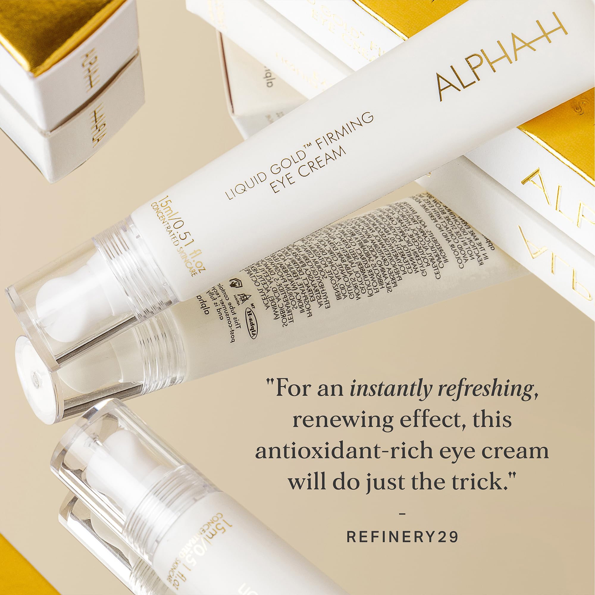 Foto 5 pulgar | Crema Para Ojos Alpha-h Liquid Gold Firming Con Cuádruple Péptido - Venta Internacional.