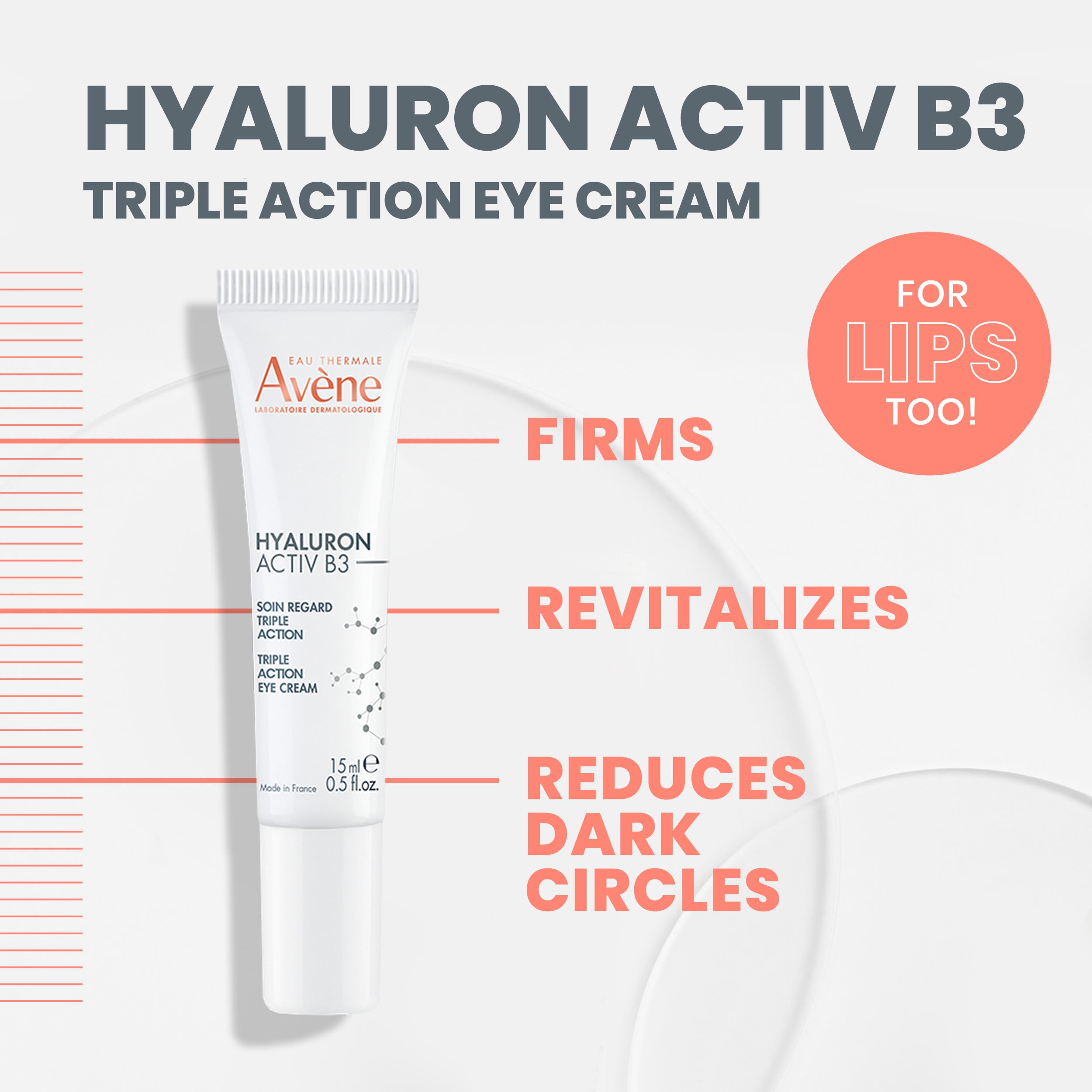 Foto 4 pulgar | Crema Para Ojos Avene Eau Thermale Hyaluron Activ B3 Triple Correction - Venta Internacional.