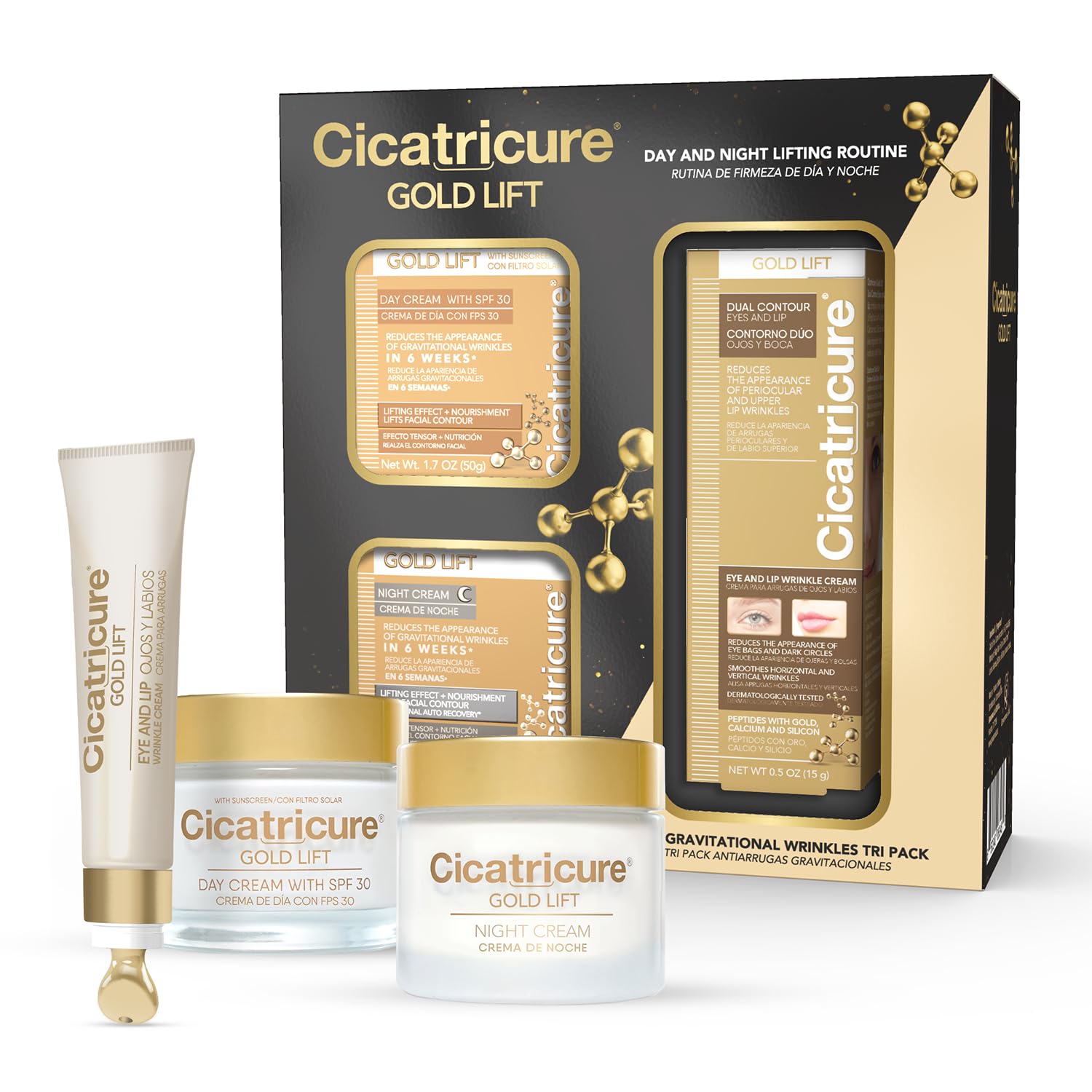 Set De Regalo Para El Cuidado De La Piel Cicatricure Gold Lift Antiarrugas - Venta Internacional.