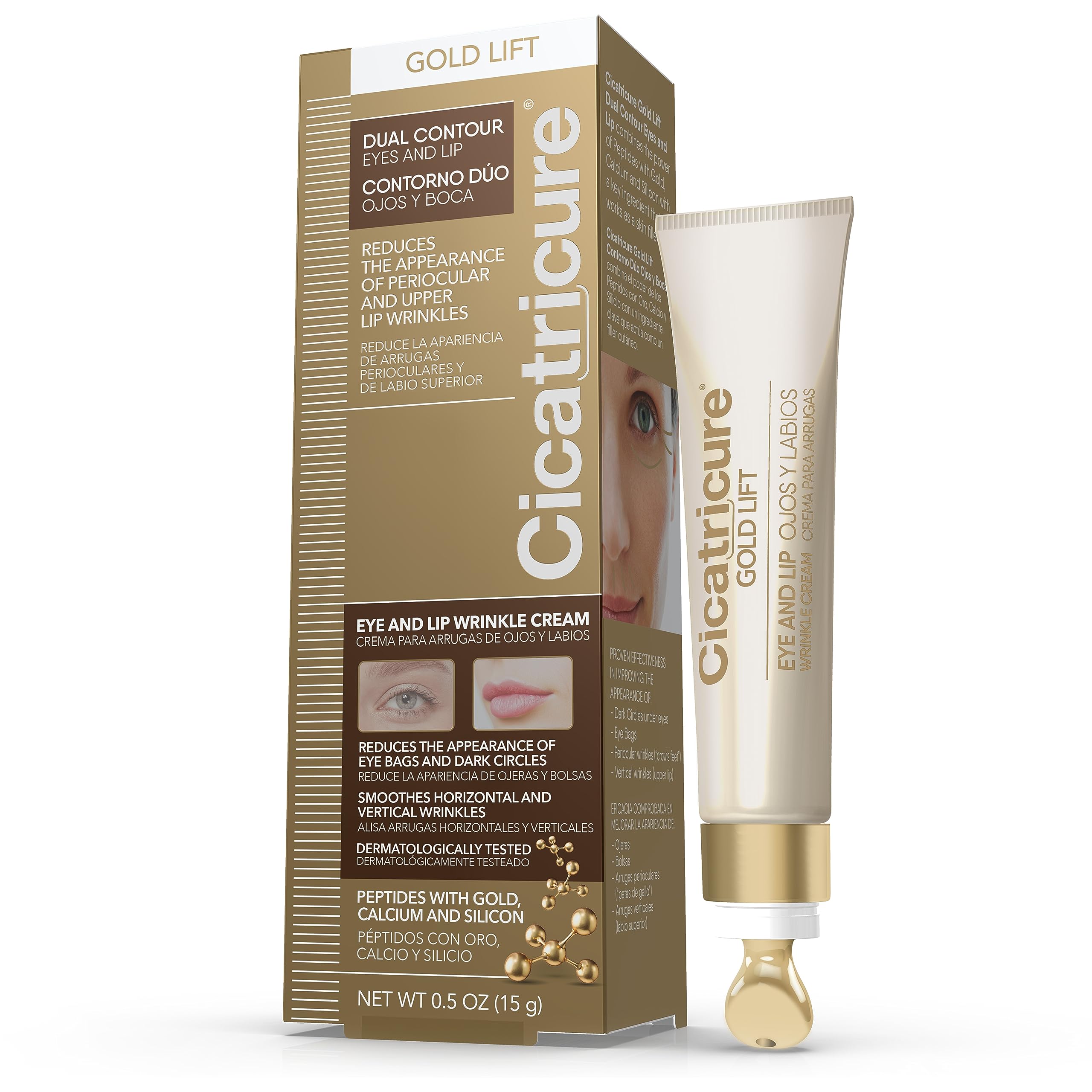 Foto 2 pulgar | Crema Antiarrugas Cicatricure Gold Lift Dual Contour 15 Ml - Venta Internacional.