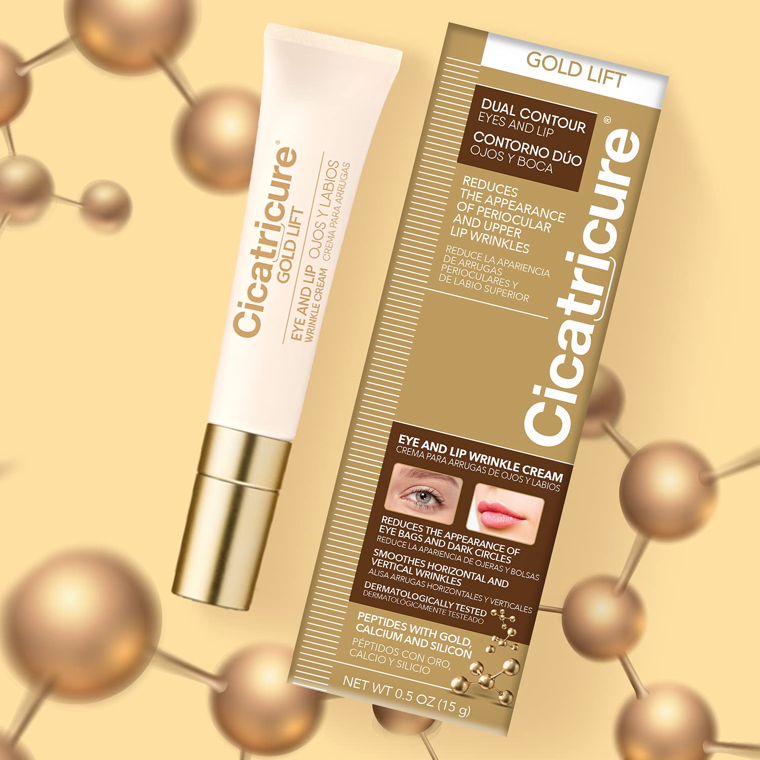 Foto 4 | Crema Antiarrugas Cicatricure Gold Lift Dual Contour 15 Ml - Venta Internacional.