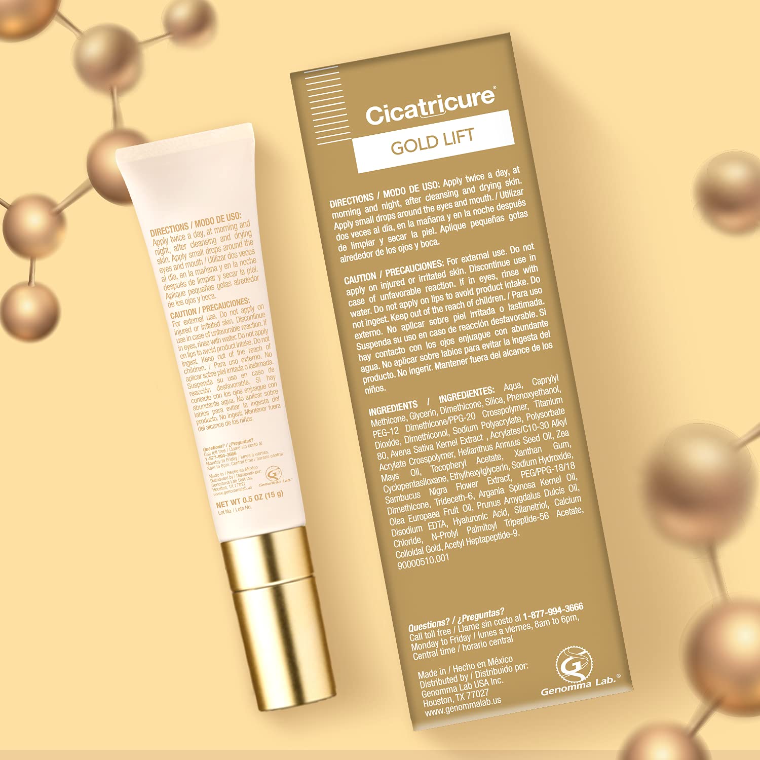 Foto 5 | Crema Antiarrugas Cicatricure Gold Lift Dual Contour 15 Ml - Venta Internacional.