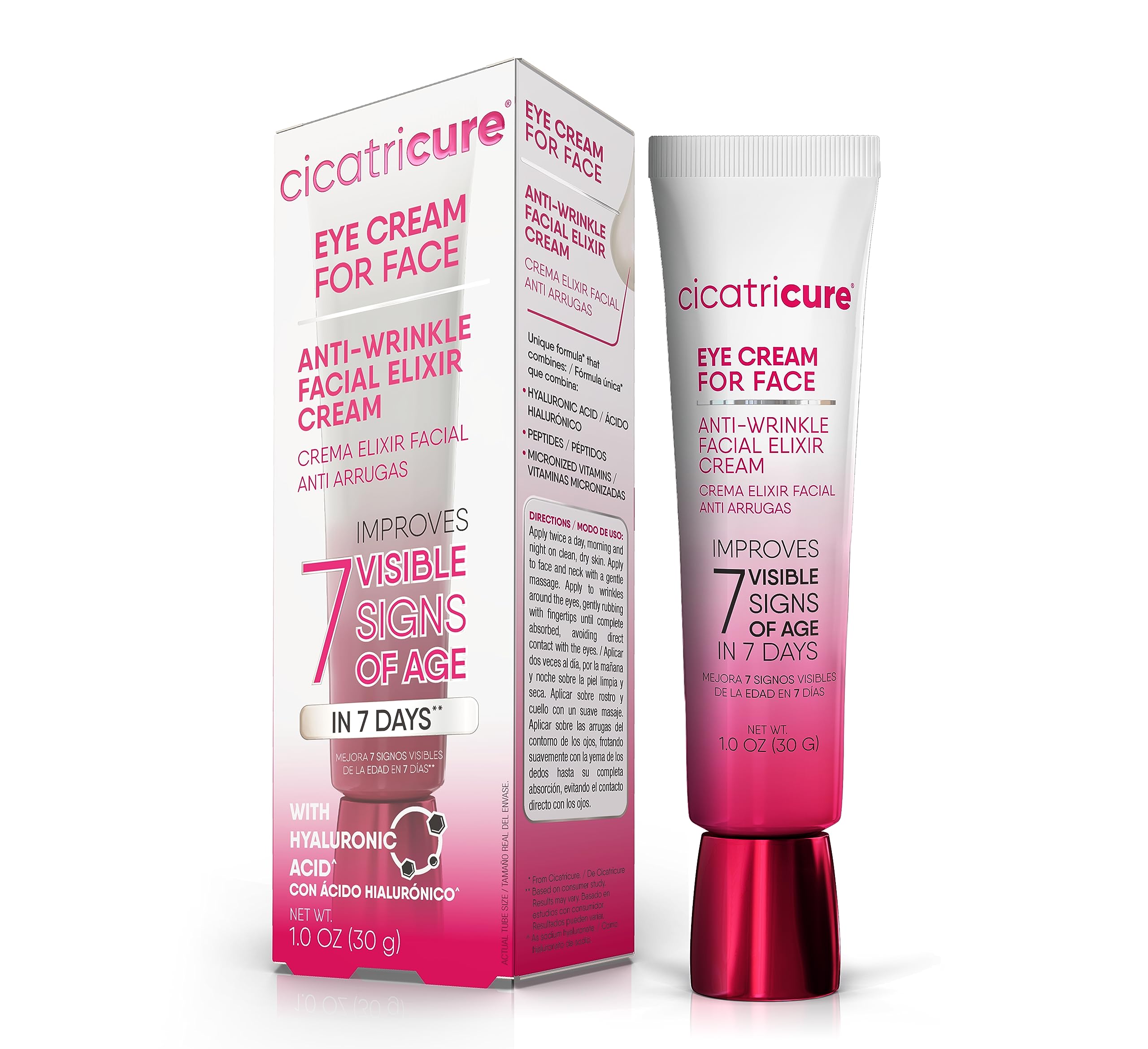 Crema De Ojos Cicatricure 7 En 7 Antiarrugas, 30 Ml, Para Rostro - Venta Internacional.