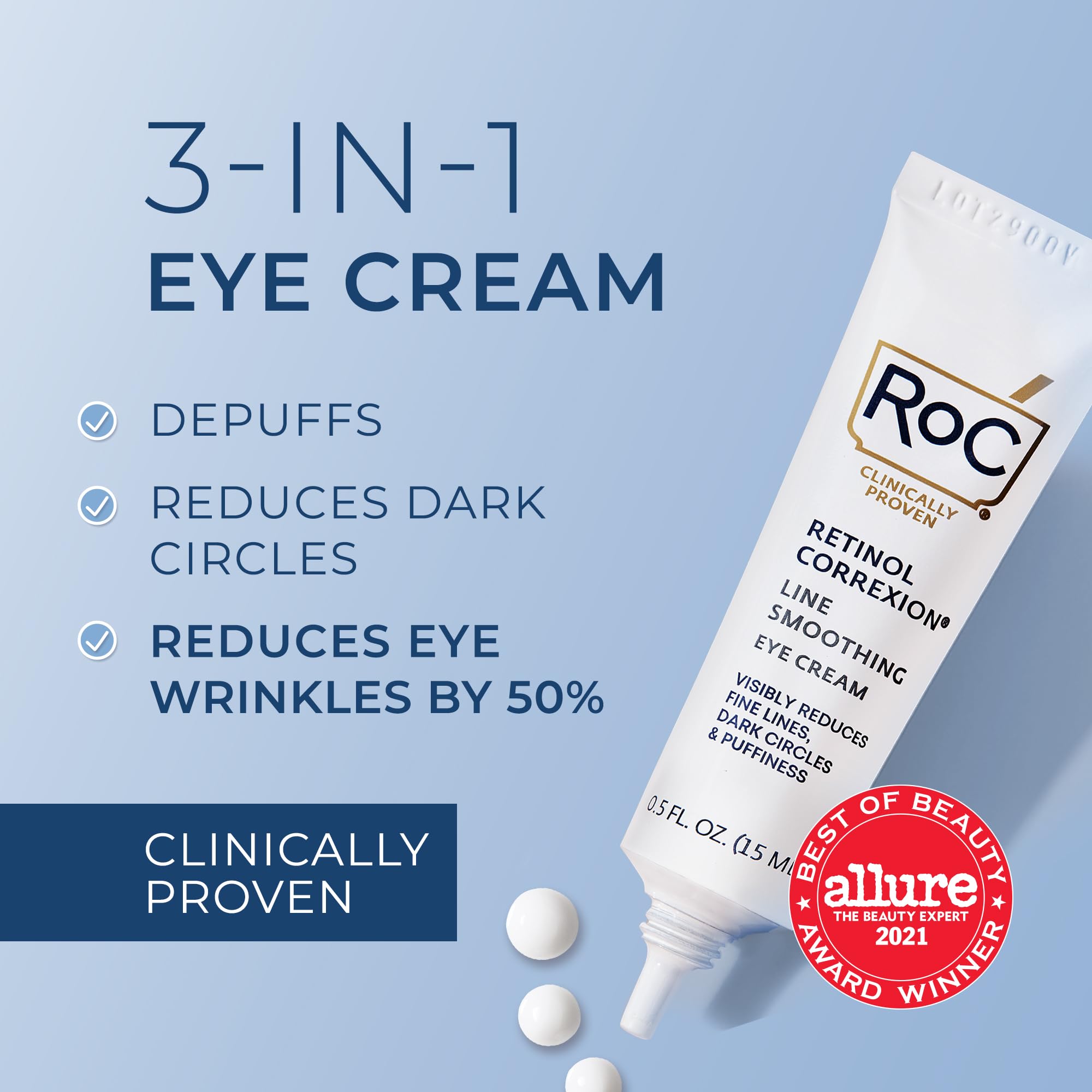 Foto 3 pulgar | Crema De Ojos Roc Retinol Correxion Para Ojeras E Hinchazón - Venta Internacional.