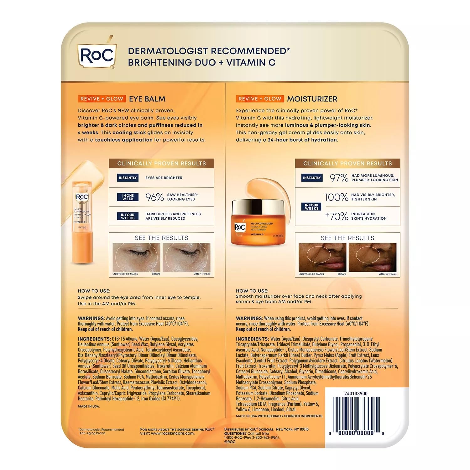 Foto 3 pulgar | Bálsamo e Hidratante para Ojos Roc Revive + Glow Vitamin C - Venta Internacional