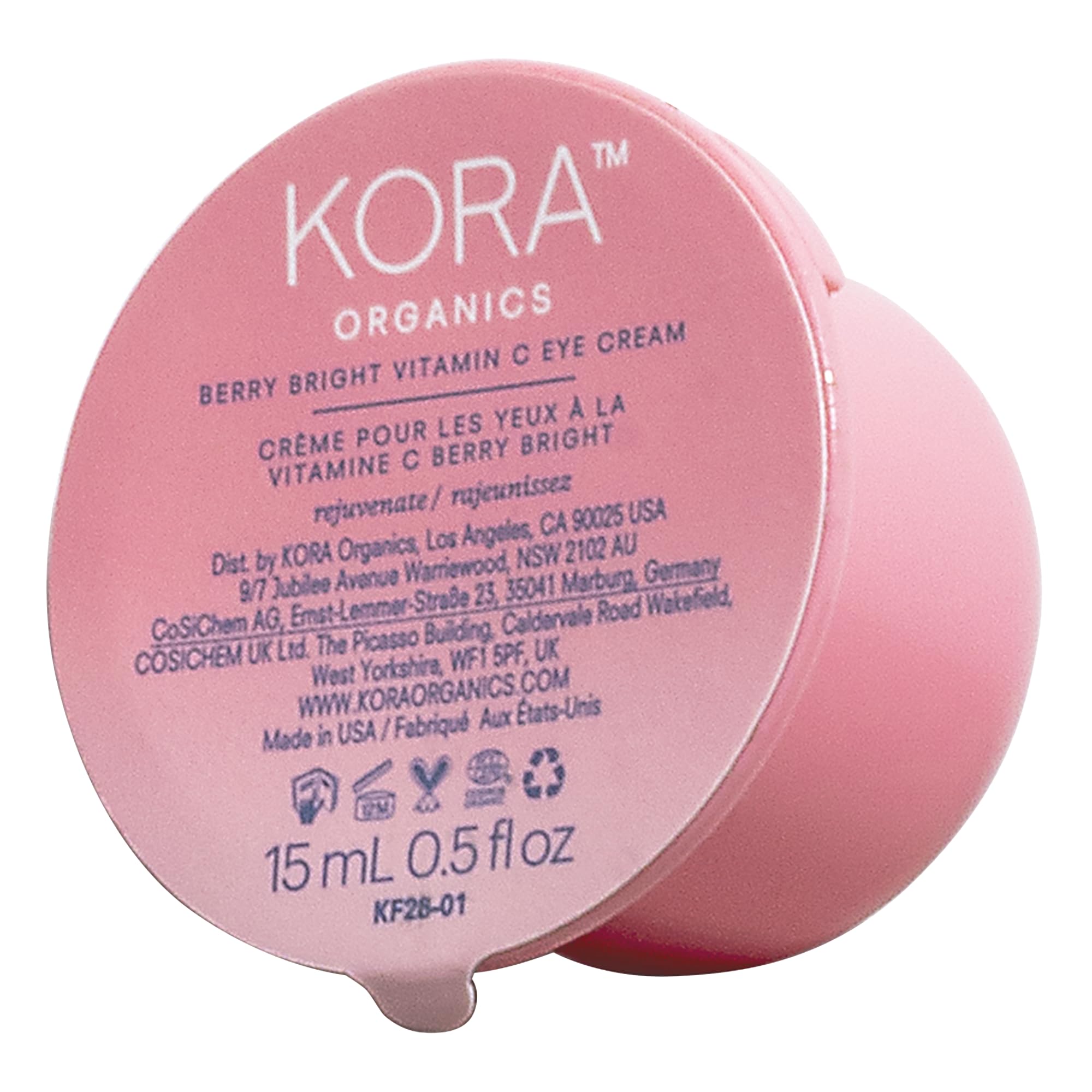 Crema Para Ojos Kora Organics Berry Bright Reafirmante Vitamina C 15 Ml - Venta Internacional.