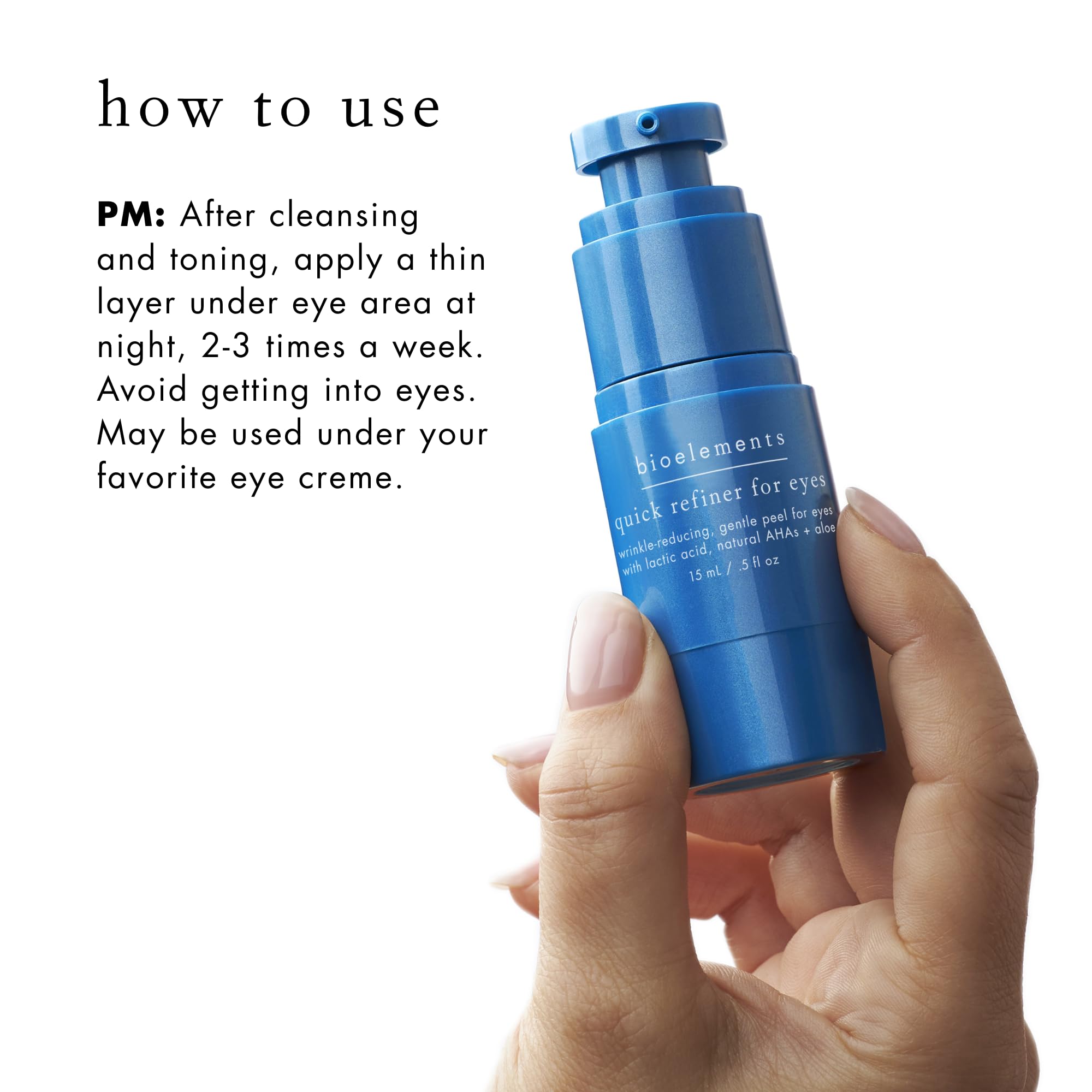 Foto 7 pulgar | Exfoliante Reductor De Arrugas Para Ojos Bioelements Quick Refiner 15 Ml - Venta Internacional.