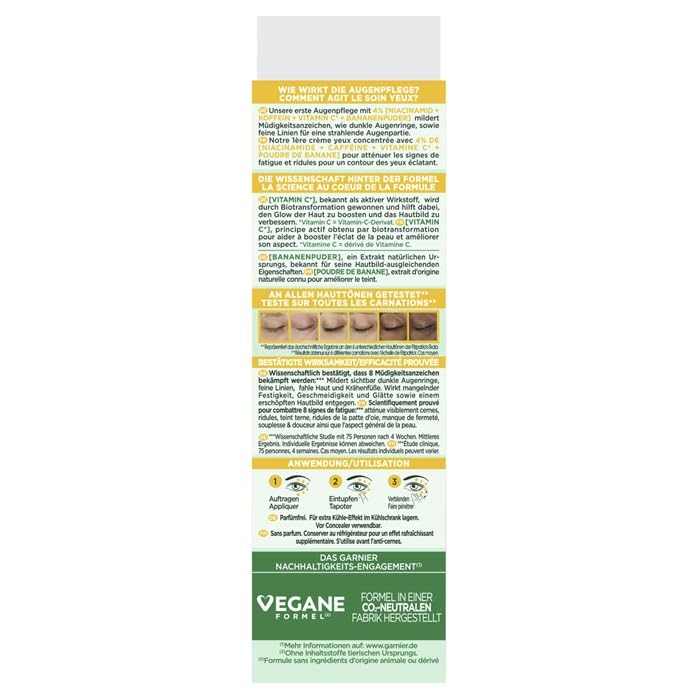 Foto 5 pulgar | Crema De Ojos Garnier Brightening Con 4% De Vitamina C, 15 Ml - Venta Internacional.