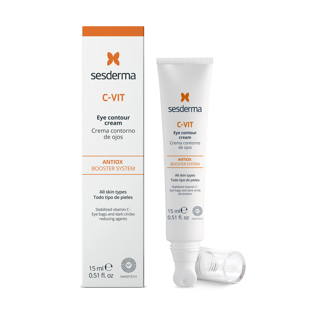 Foto 2 pulgar | Sesderma C-vit Ceramico Crema Para Contorno Ojos Actividad Antioxidante 15ml