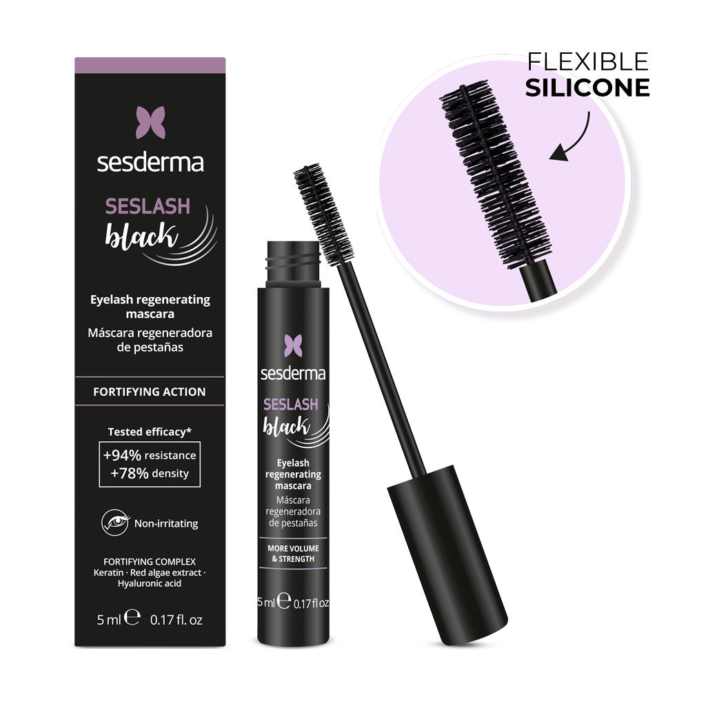 Foto 2 pulgar | Sesderma Seslash Black Mascara Regeneradora Para Pestañas Agrega Volumen Y Fuerza 5 Ml