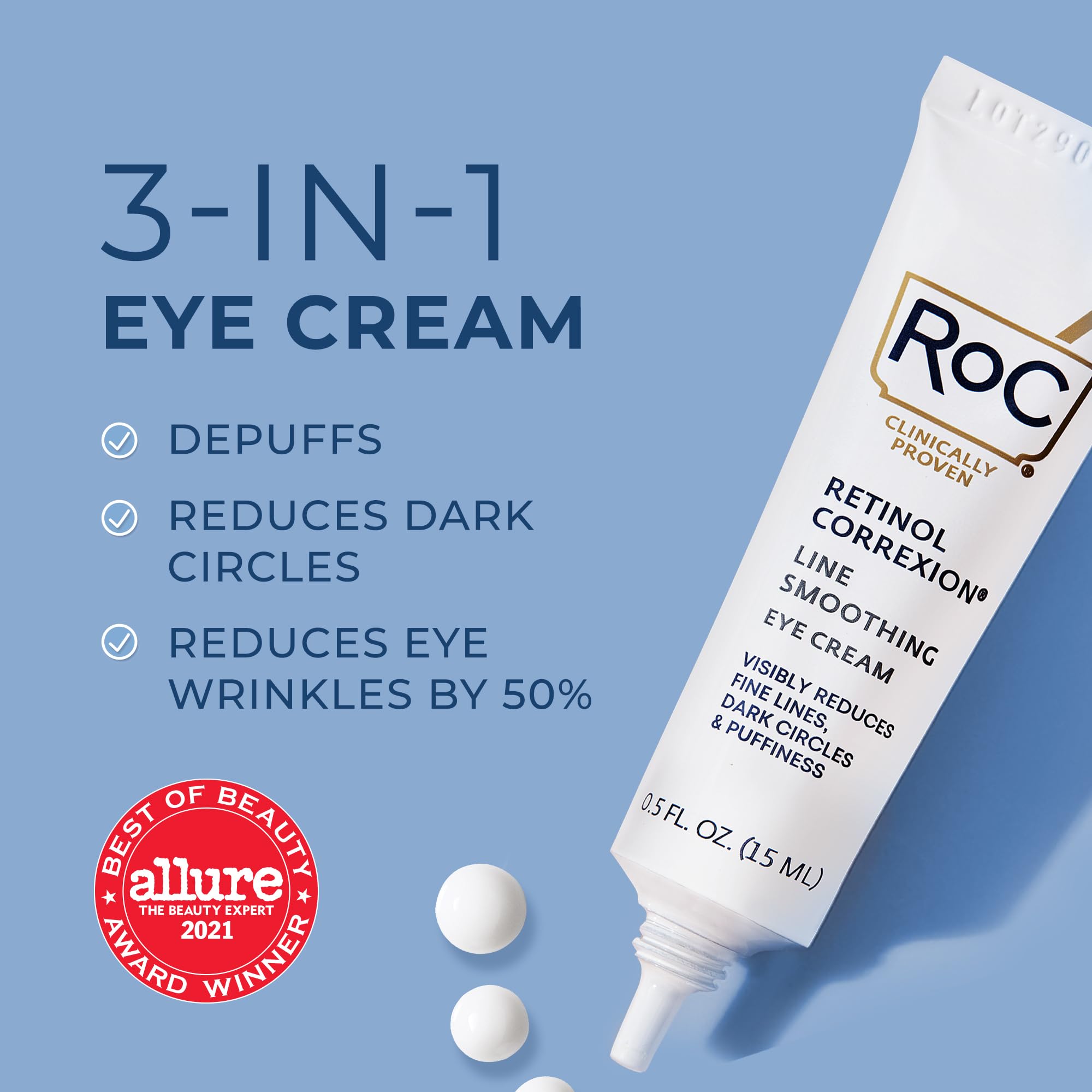 Foto 3 pulgar | Crema De Ojos Roc Retinol Correxion Para Ojeras E Hinchazón, 15 Ml - Venta Internacional.