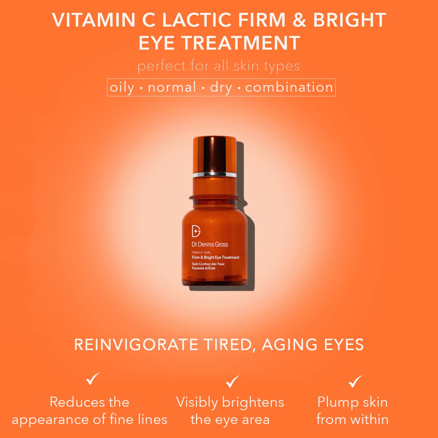 Foto 3 pulgar | Tratamiento Ocular Dr. Dennis Gross Vitamin C Lactic Firm & Bright - Venta Internacional.
