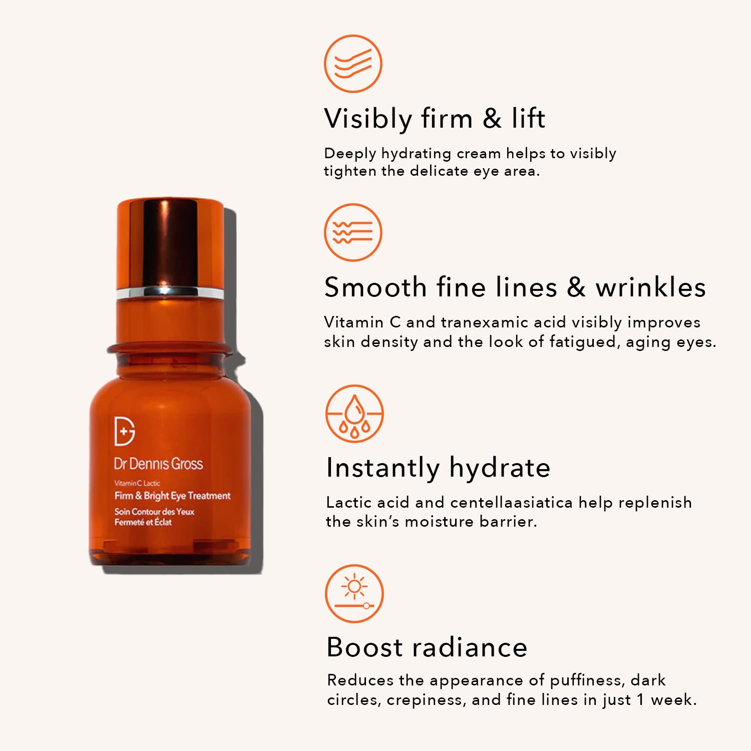 Foto 4 pulgar | Tratamiento Ocular Dr. Dennis Gross Vitamin C Lactic Firm & Bright - Venta Internacional.