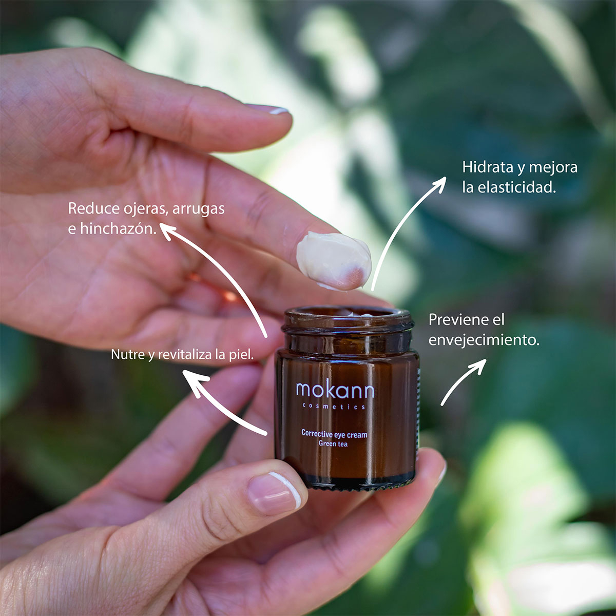 Foto 4 pulgar | Crema Contorno Ojos Mokann Té Verde Hidratante Antiedad 30ml