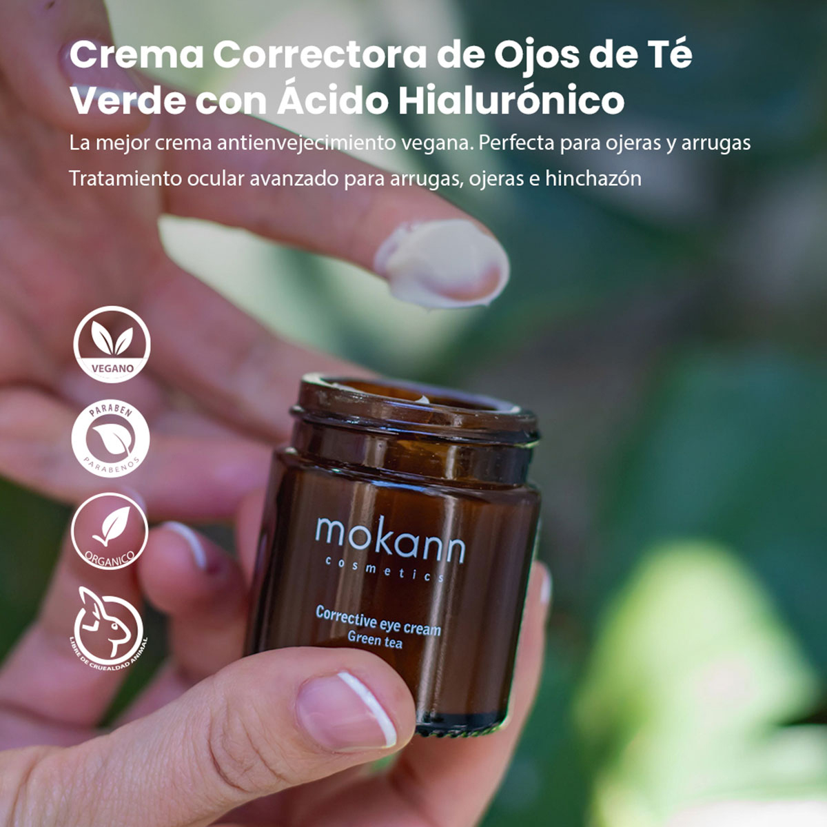 Foto 4 | Crema Contorno Ojos Mokann Té Verde Hidratante Antiedad 30ml