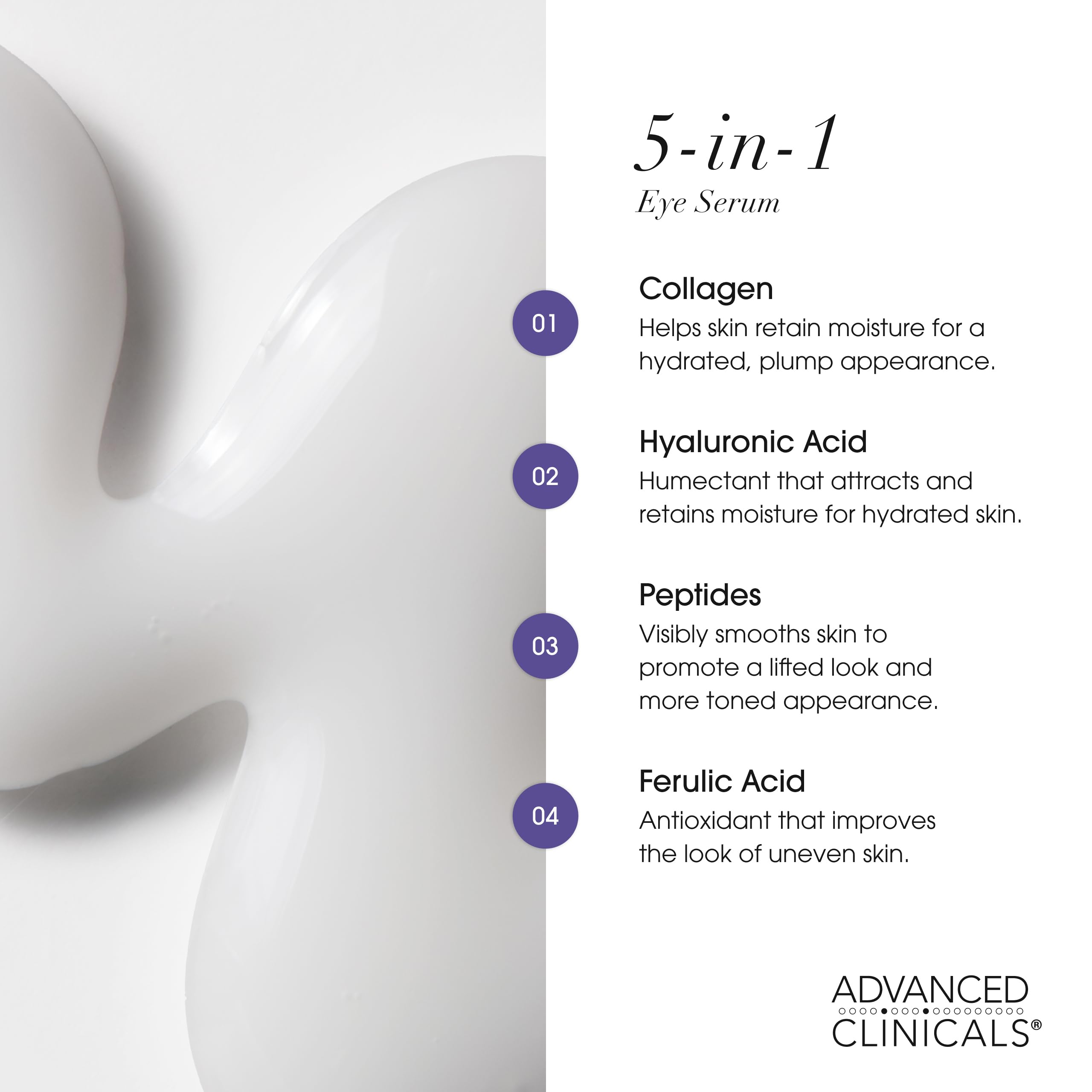 Foto 4 pulgar | Sérum Para Ojos Advanced Clinicals 5 En 1 Antienvejecimiento, 60 Ml - Venta Internacional.