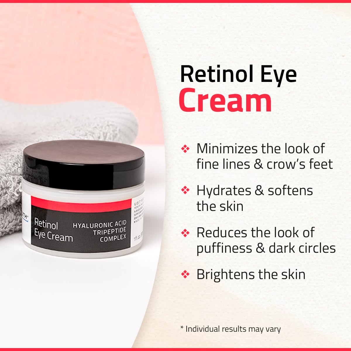 Foto 4 pulgar | Crema De Ojos Yeouth Retinol Con Ácido Hialurónico 30 Ml Para Ojeras - Venta Internacional.