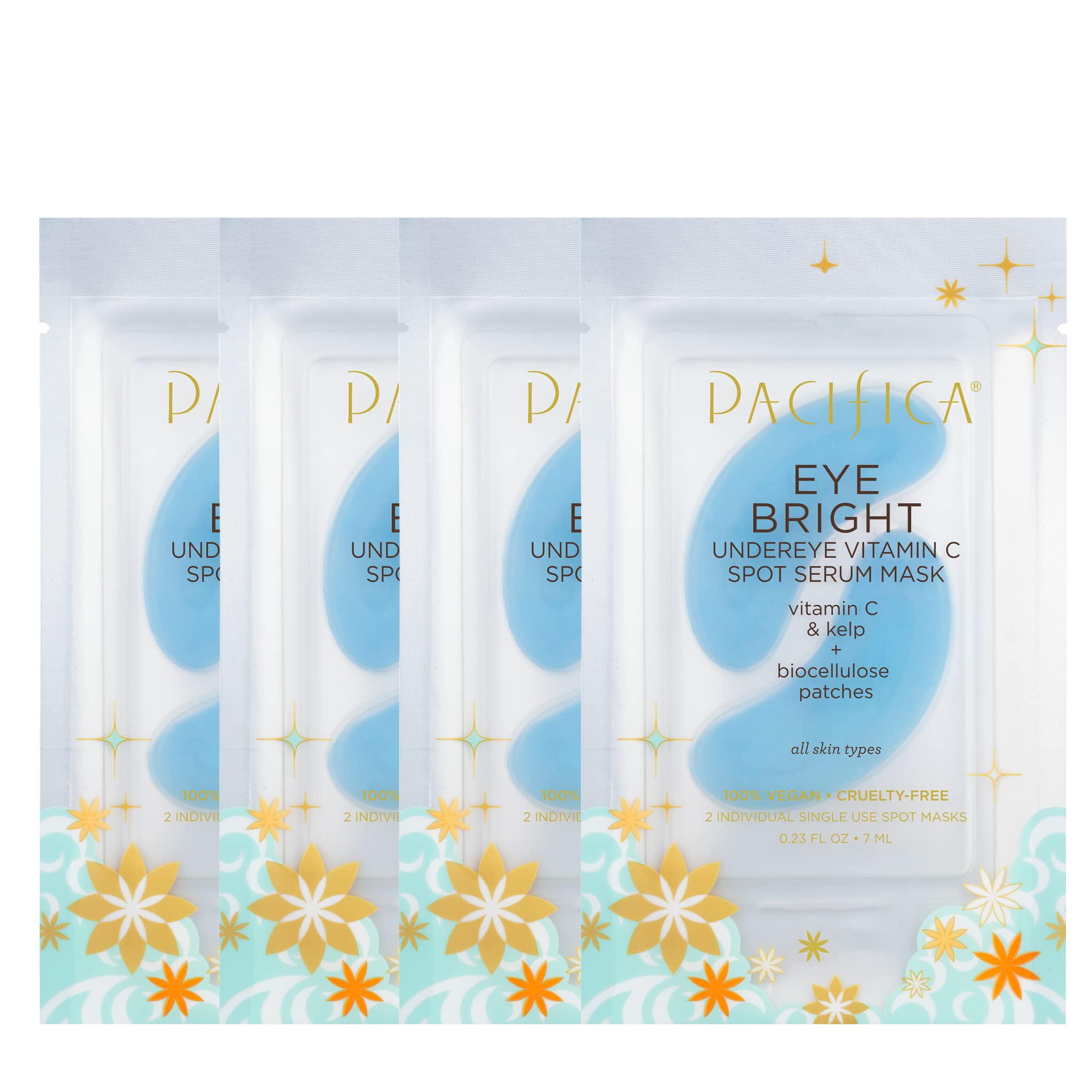 Foto 1 | Máscara De Sérum Antimanchas Con Vitamina C De Eye Bright Para Debajo De Los Ojos, 4 Unidades - Venta Internacional.