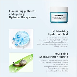 Foto 4 | Crema De Ojos Lanbena Para Arrugas, Antienvejecimiento Con Ácido Hialurónico - Venta Internacional.