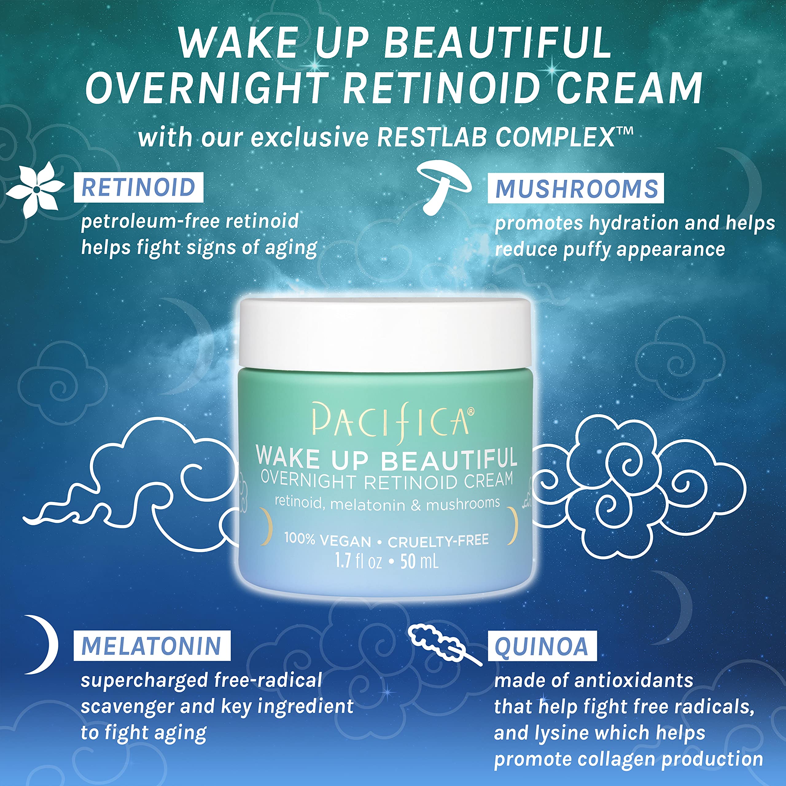 Foto 3 pulgar | Crema Facial De Noche Pacifica Wake Up Beautiful Retinoid - Venta Internacional.