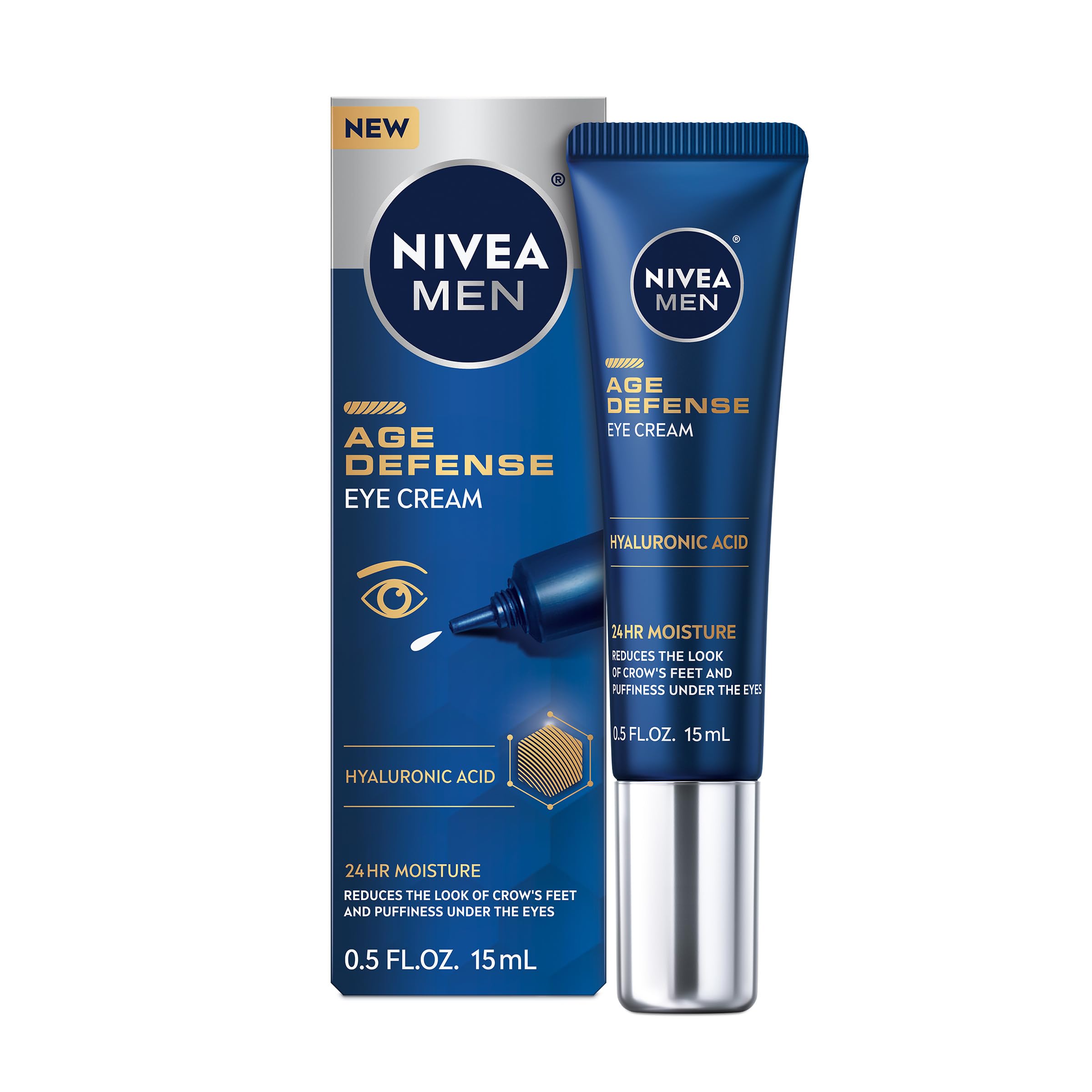 Foto 2 pulgar | Crema De Ojos Nivea Men Age Defense Con Ácido Hialurónico 15 Ml - Venta Internacional.
