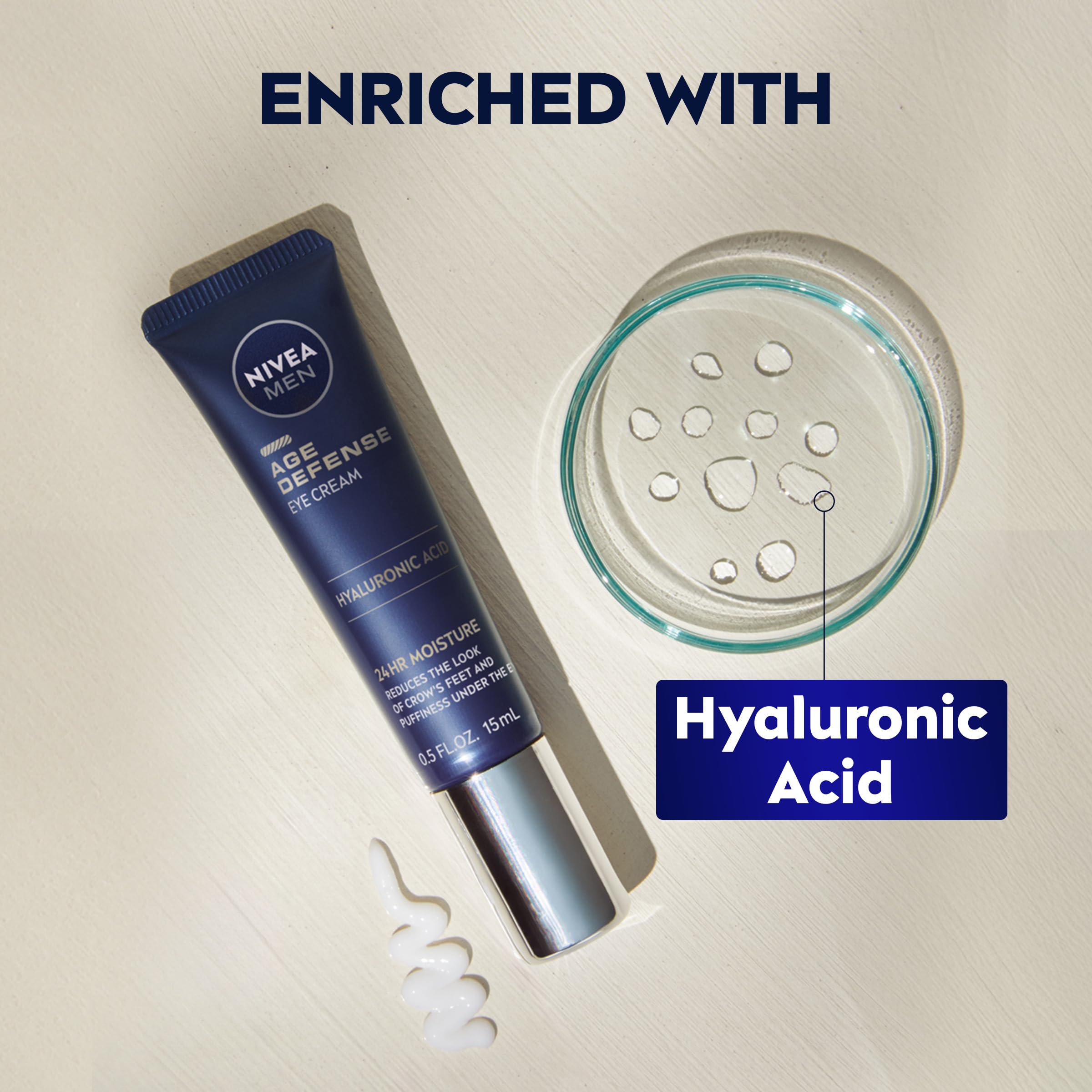 Foto 5 pulgar | Crema De Ojos Nivea Men Age Defense Con Ácido Hialurónico 15 Ml - Venta Internacional.