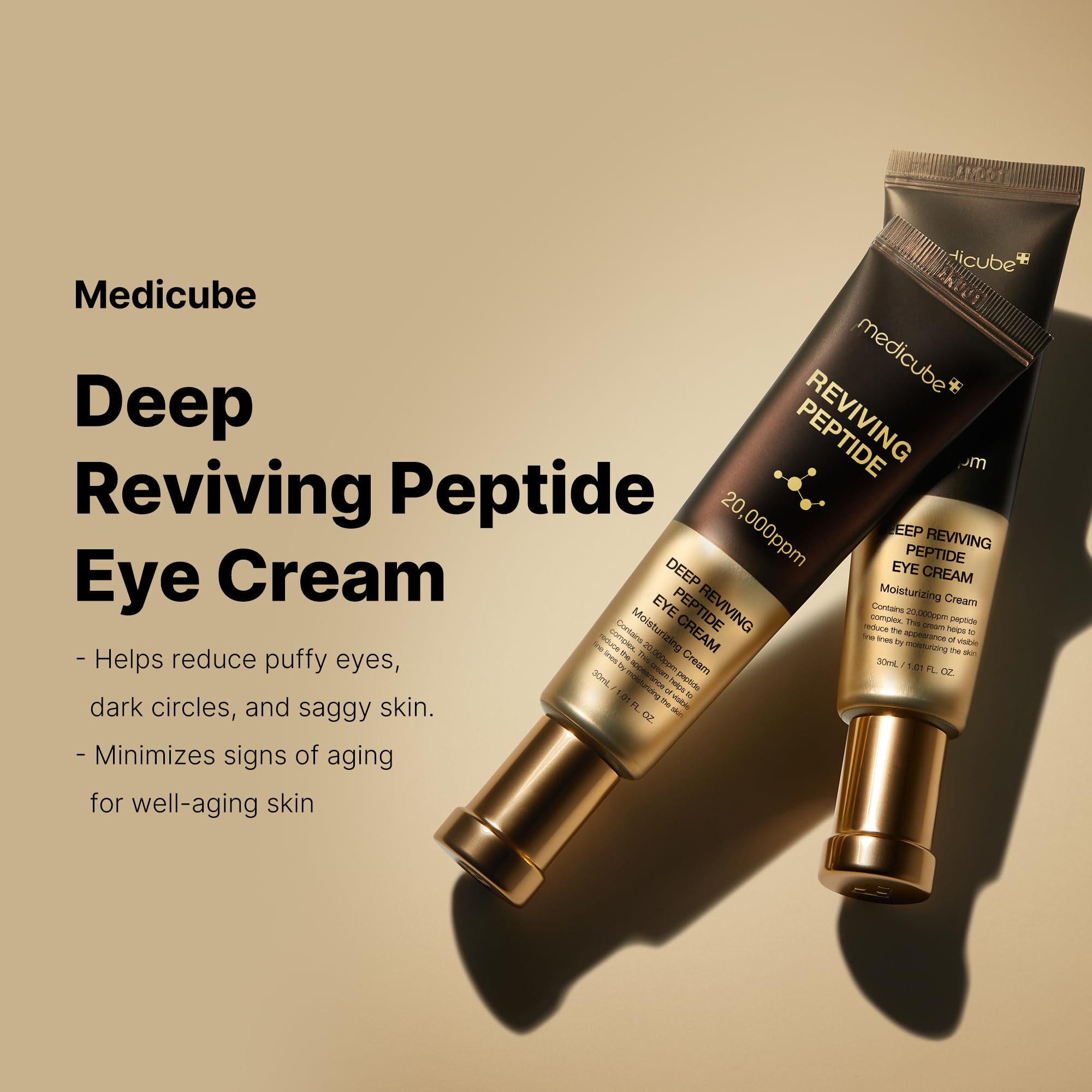 Foto 3 pulgar | Crema Para Ojos Medicube Deep Reviving Peptide 30 Ml - Venta Internacional.
