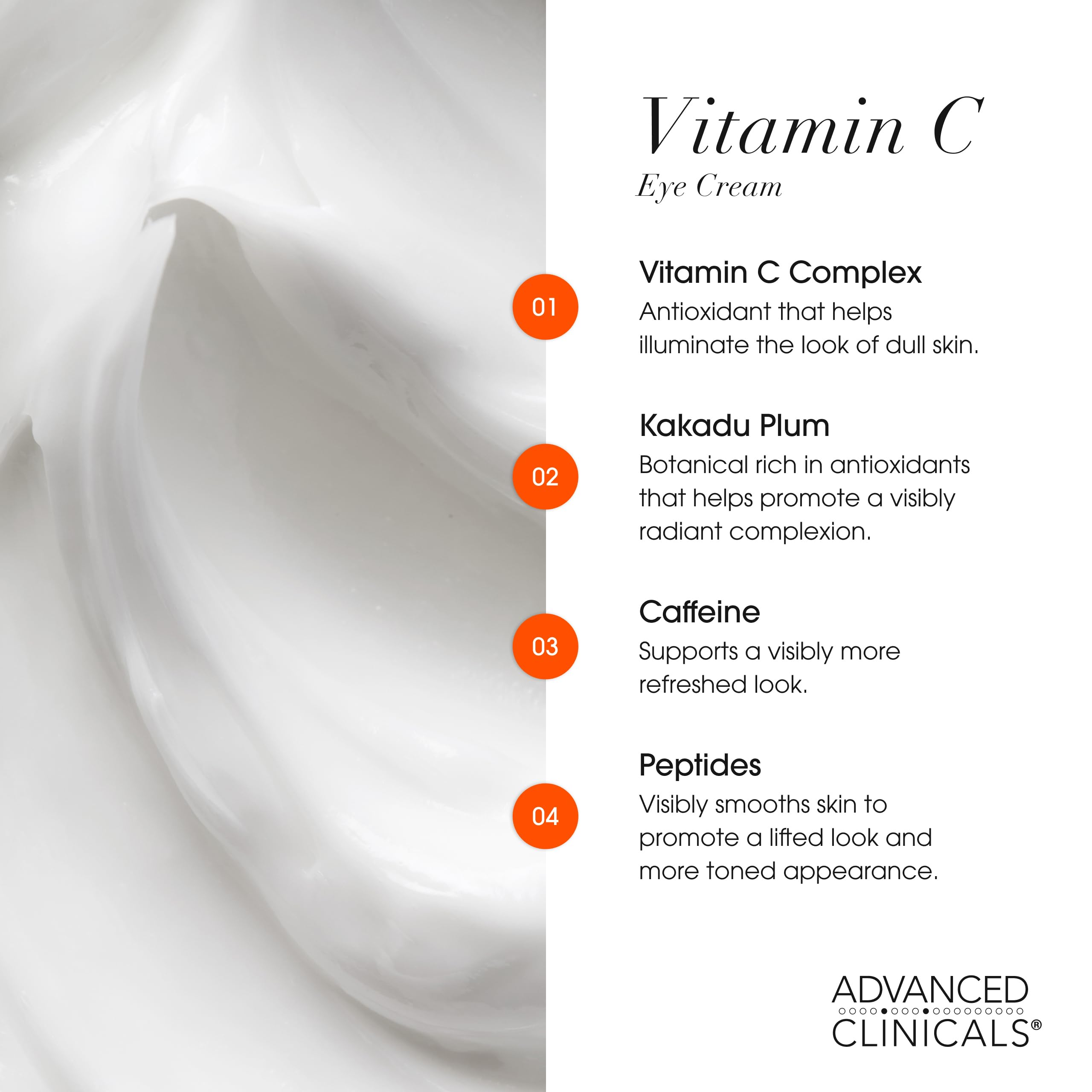 Foto 5 pulgar | Crema Para Ojos Advanced Clinicals Con Vitamina C Y Cafeína 30 Ml - Venta Internacional.
