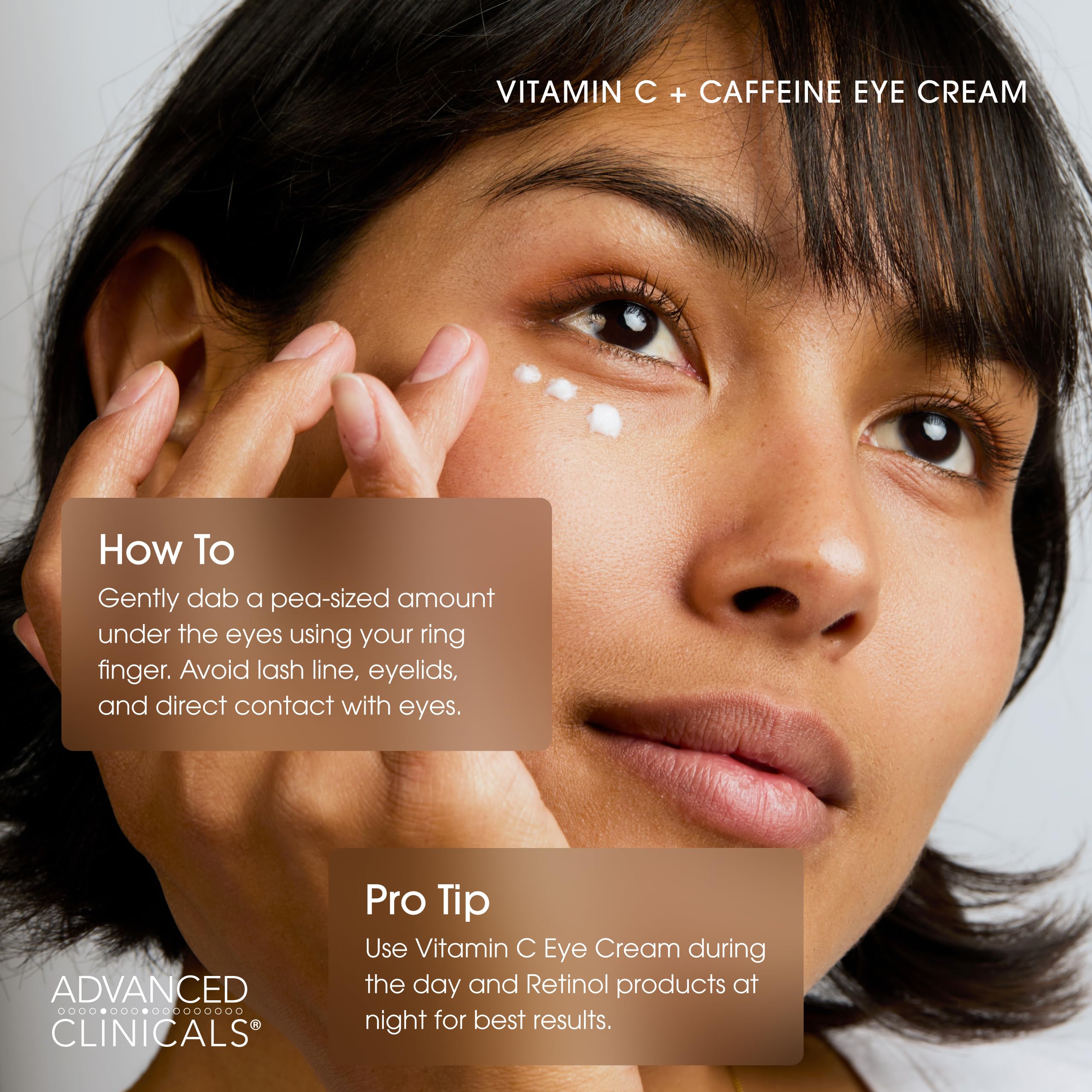 Foto 6 pulgar | Crema Para Ojos Advanced Clinicals Con Vitamina C Y Cafeína 30 Ml - Venta Internacional.