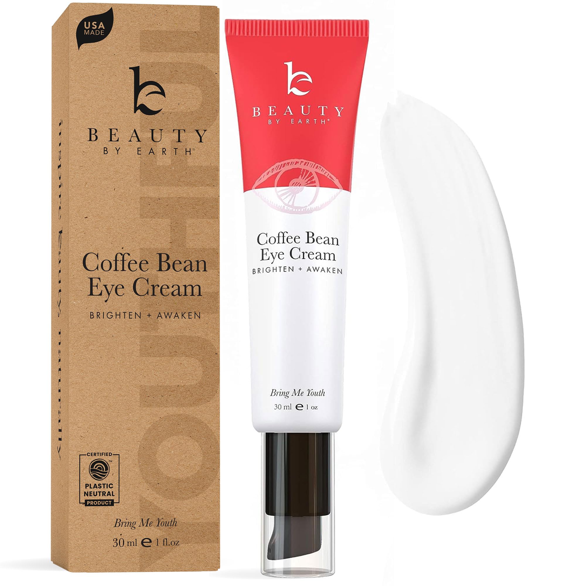 Foto 2 pulgar | Crema Para Ojos Beauty De Earth Caffeine Para Hinchazón Y Bolsas - Venta Internacional.