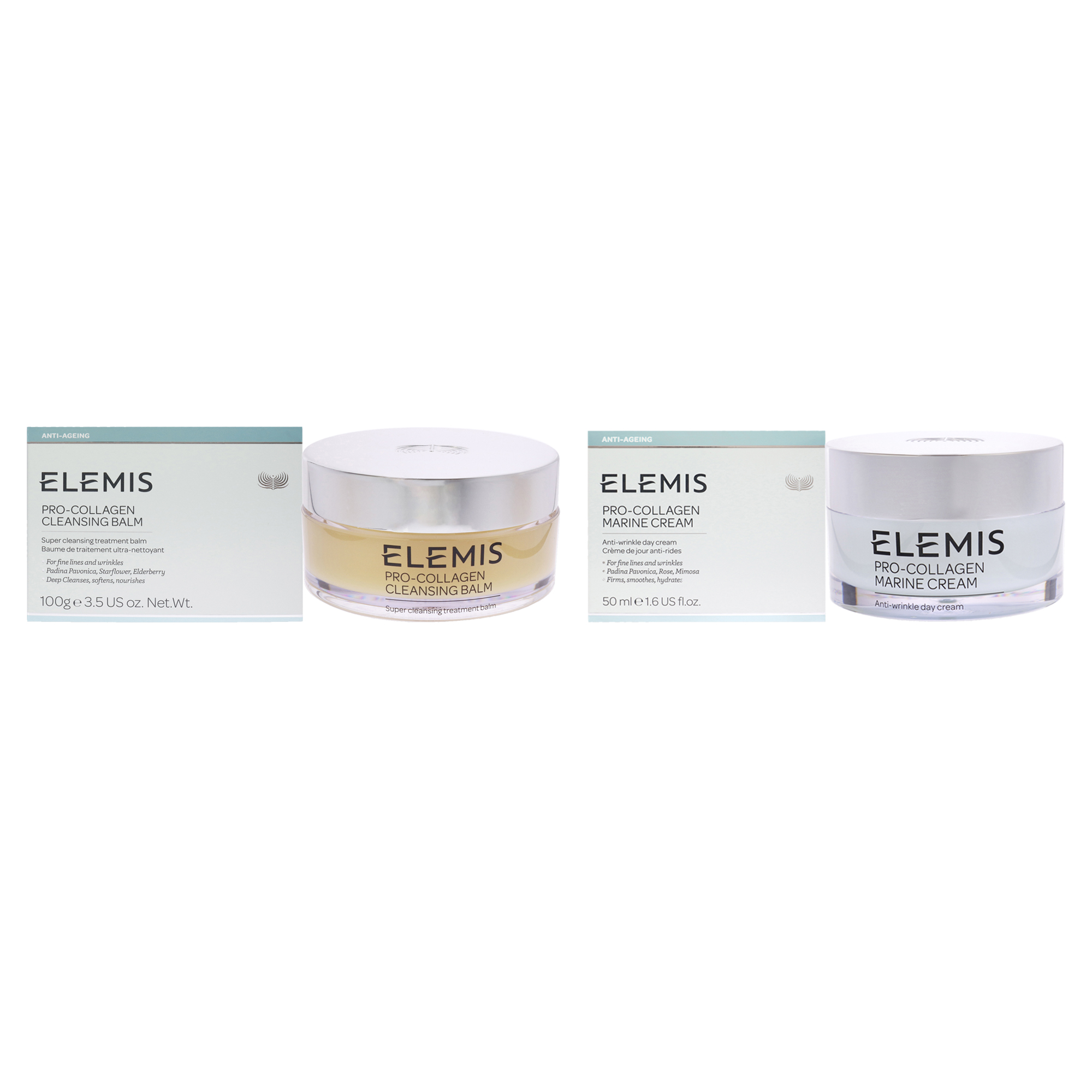 Foto 2 pulgar | Kit De Cuidado De La Piel Elemis Pro-collagen Marine Cream & Bálsamo Limpiador - Venta Internacional.