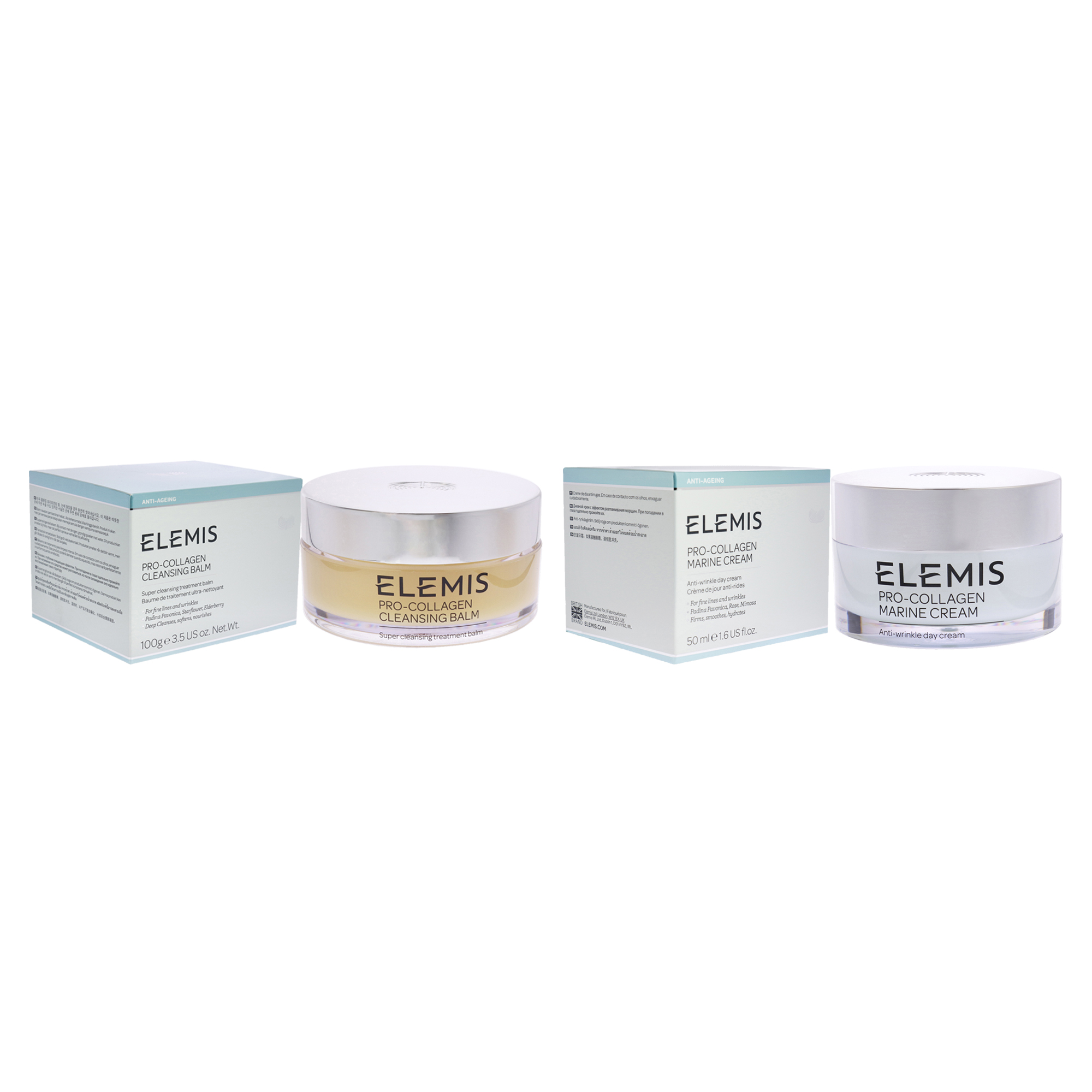 Foto 4 pulgar | Kit De Cuidado De La Piel Elemis Pro-collagen Marine Cream & Bálsamo Limpiador - Venta Internacional.